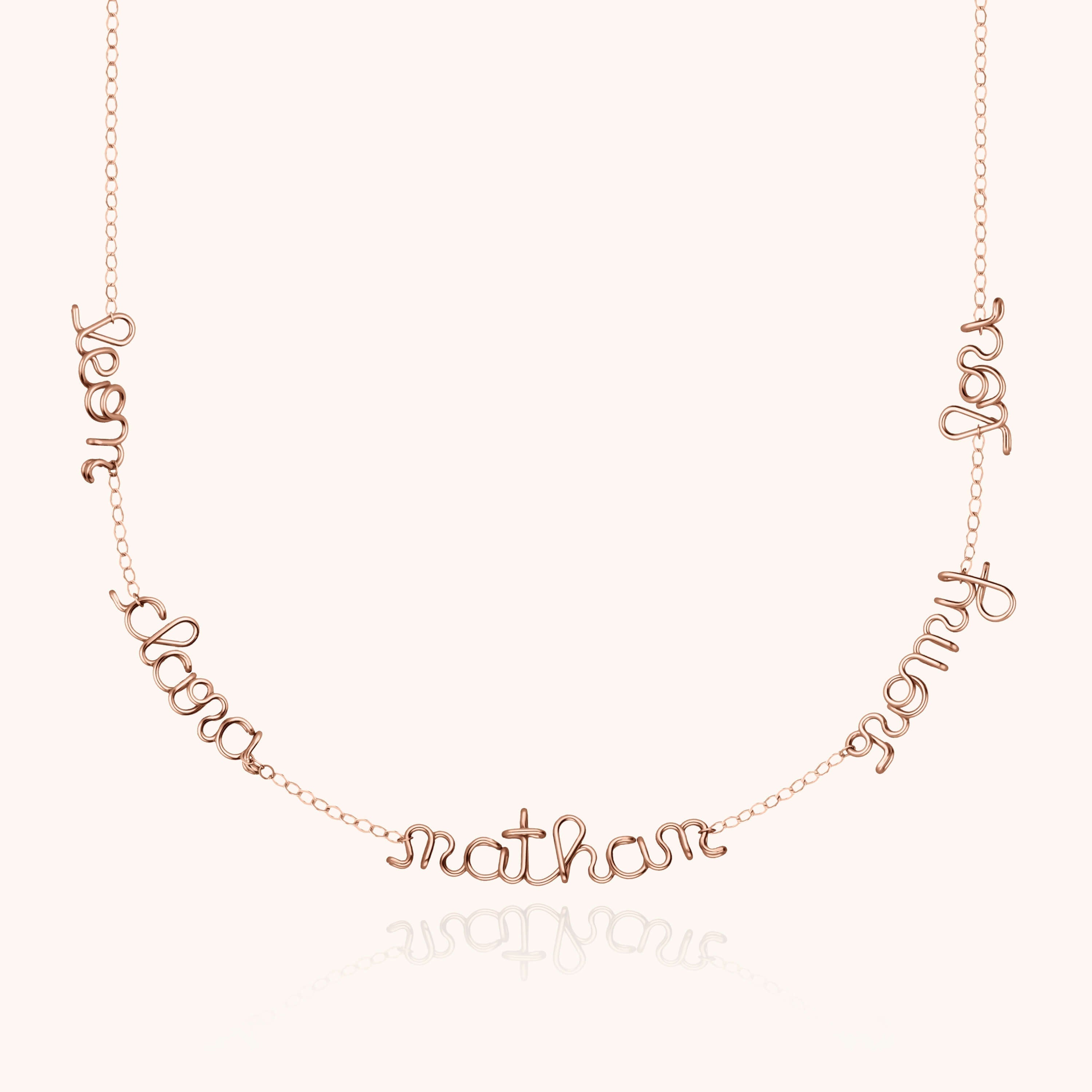 Collier Mantra Original Personnalisé en or rose laminé — bijou artisanal fait main