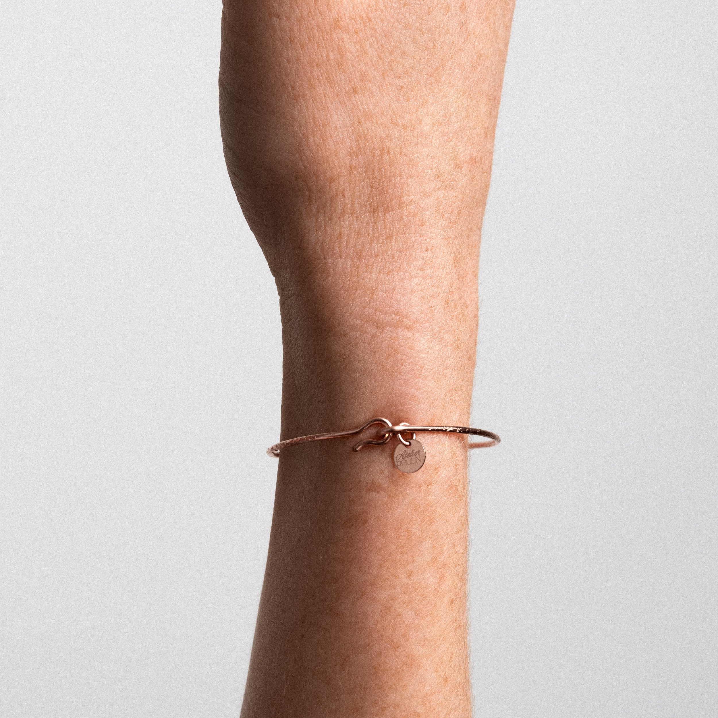 Bracciale O Martellato - oro rosa gold filled 14k