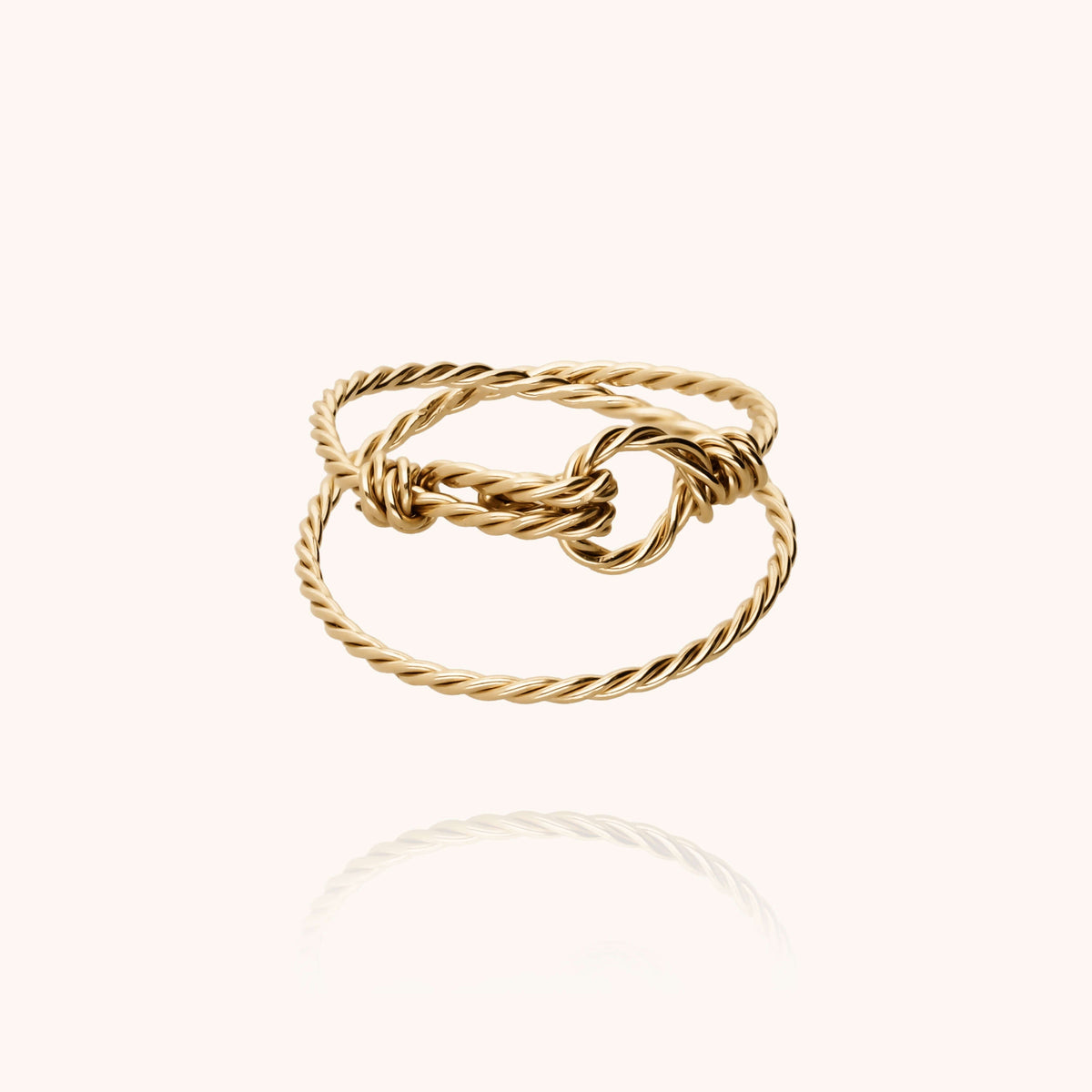 Ring Attache moi Encore aus gelbem Goldfilled — von Hand geformt in Paris