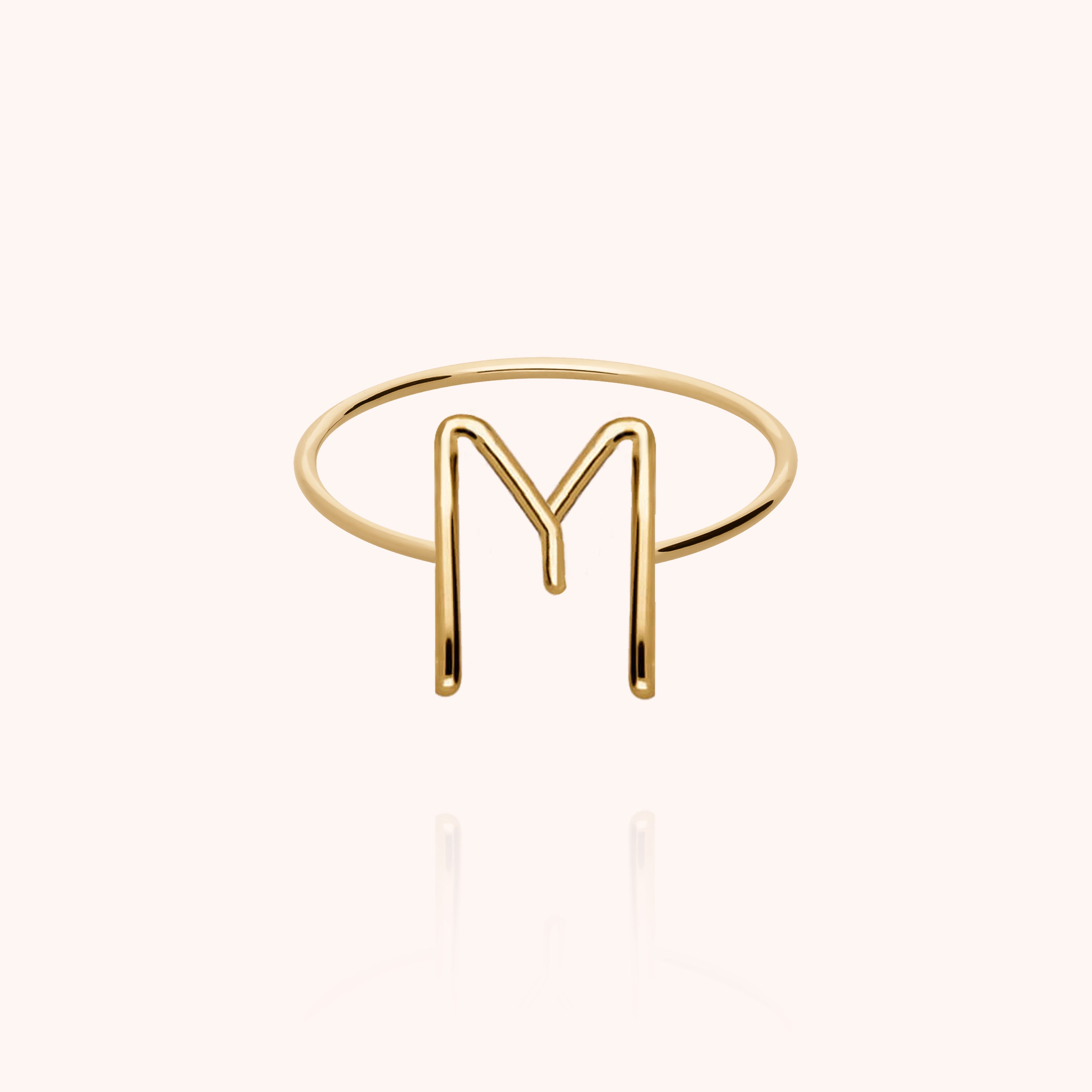 Bague Capitale Initiale - or jaune 750/1000