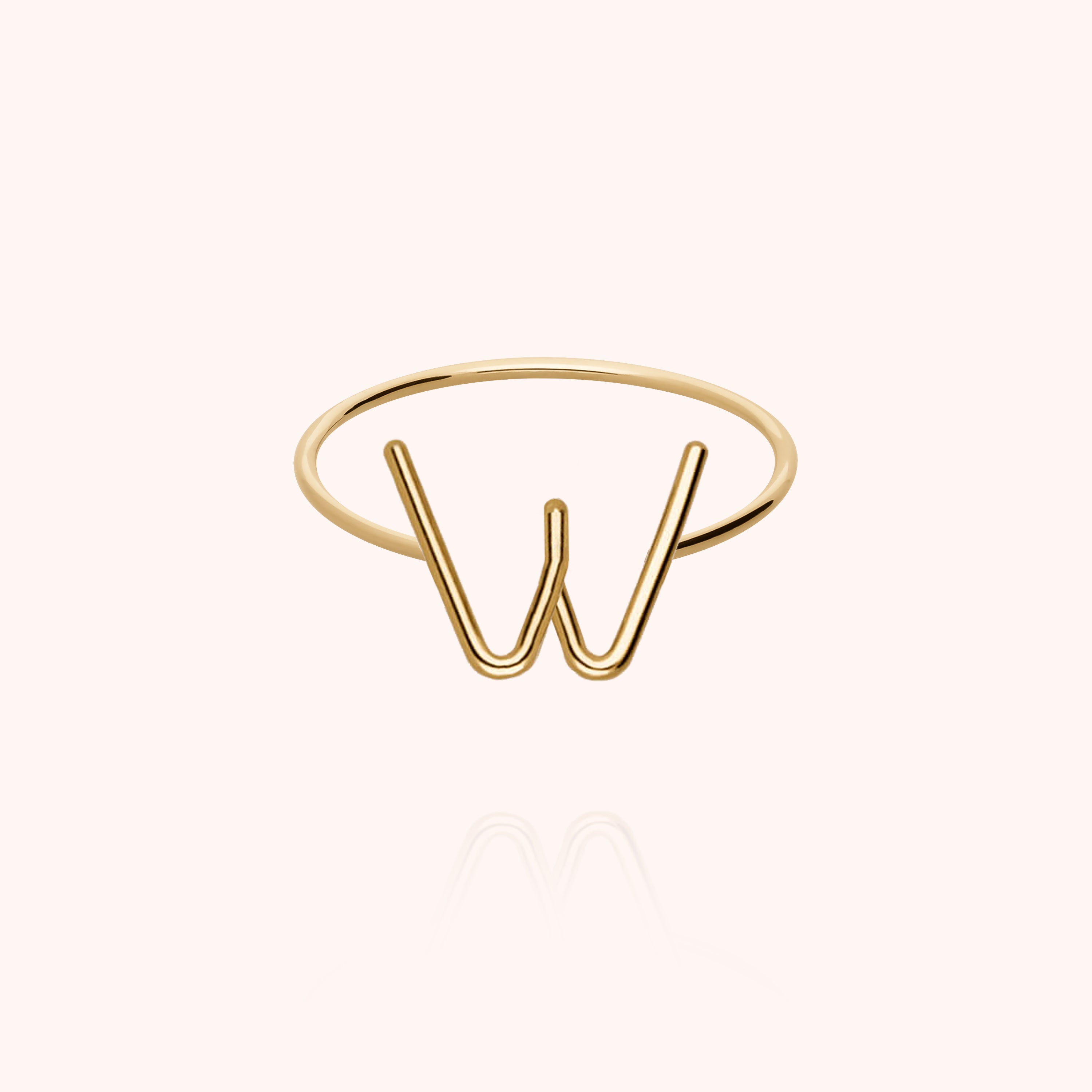 Initiale Capitale Ring - Yellow 18k gold