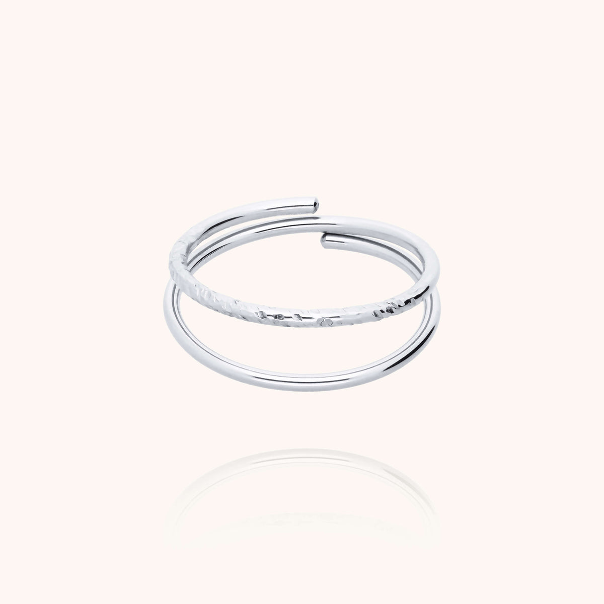 Anello Double Anelli Afrodite in filo d'argento sterling 925