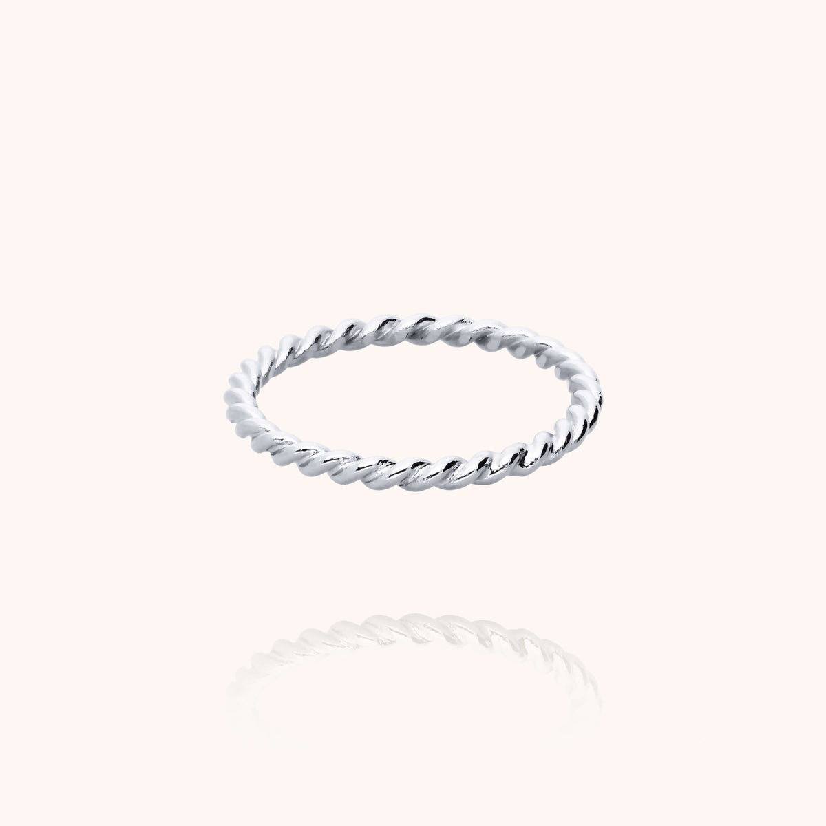 Ring Héra Torsadée Nr. 3 aus 18 Karat Weißgold — handgefertigtes Schmuckstück