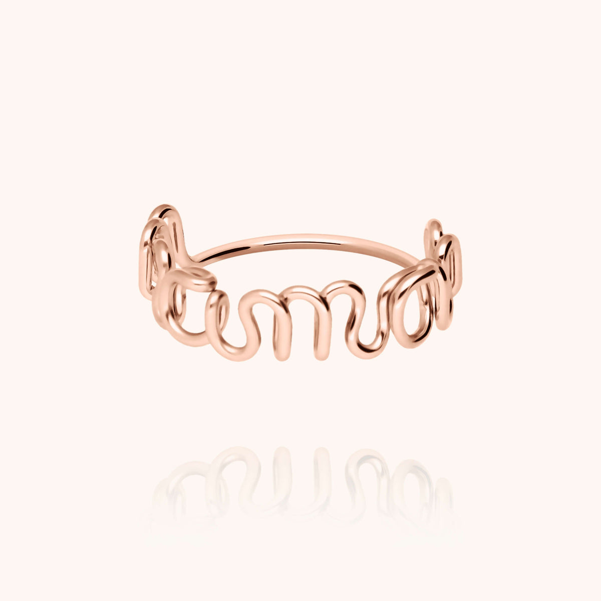 Anello Originale Maman in filo d'oro rosa laminato 14k