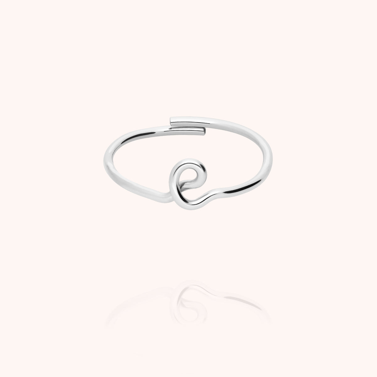 Anello Originale Iniziale in filo d'argento sterling 925