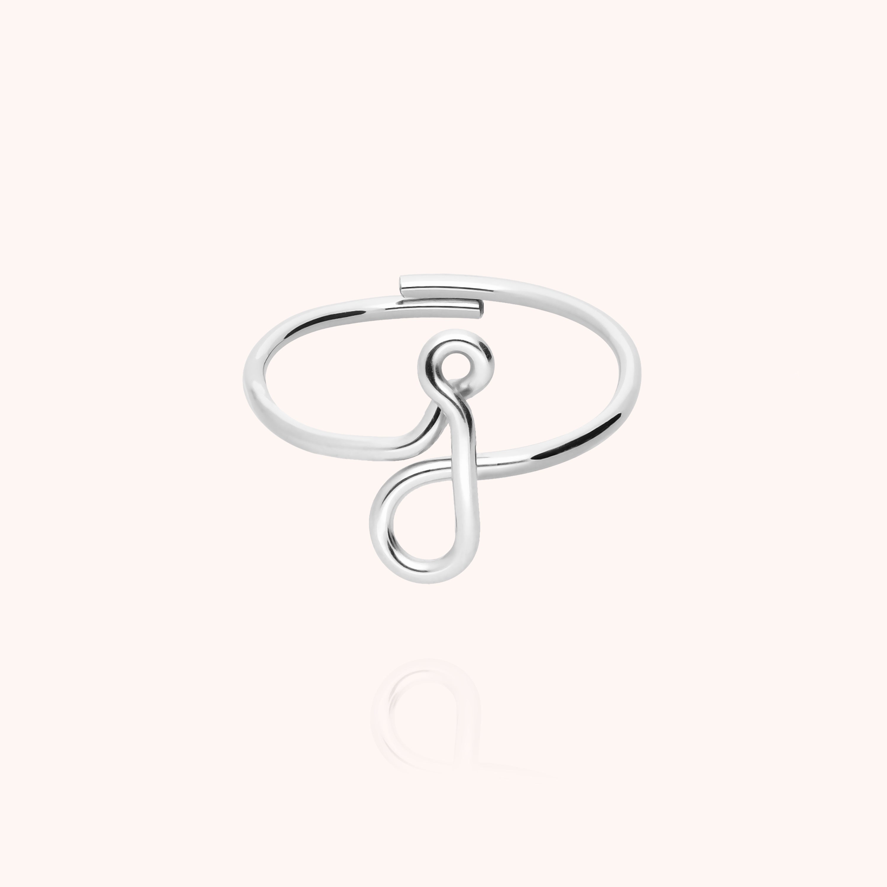 Bague Originale Initiale en argent sterling 925 — expédition sécurisée Paris