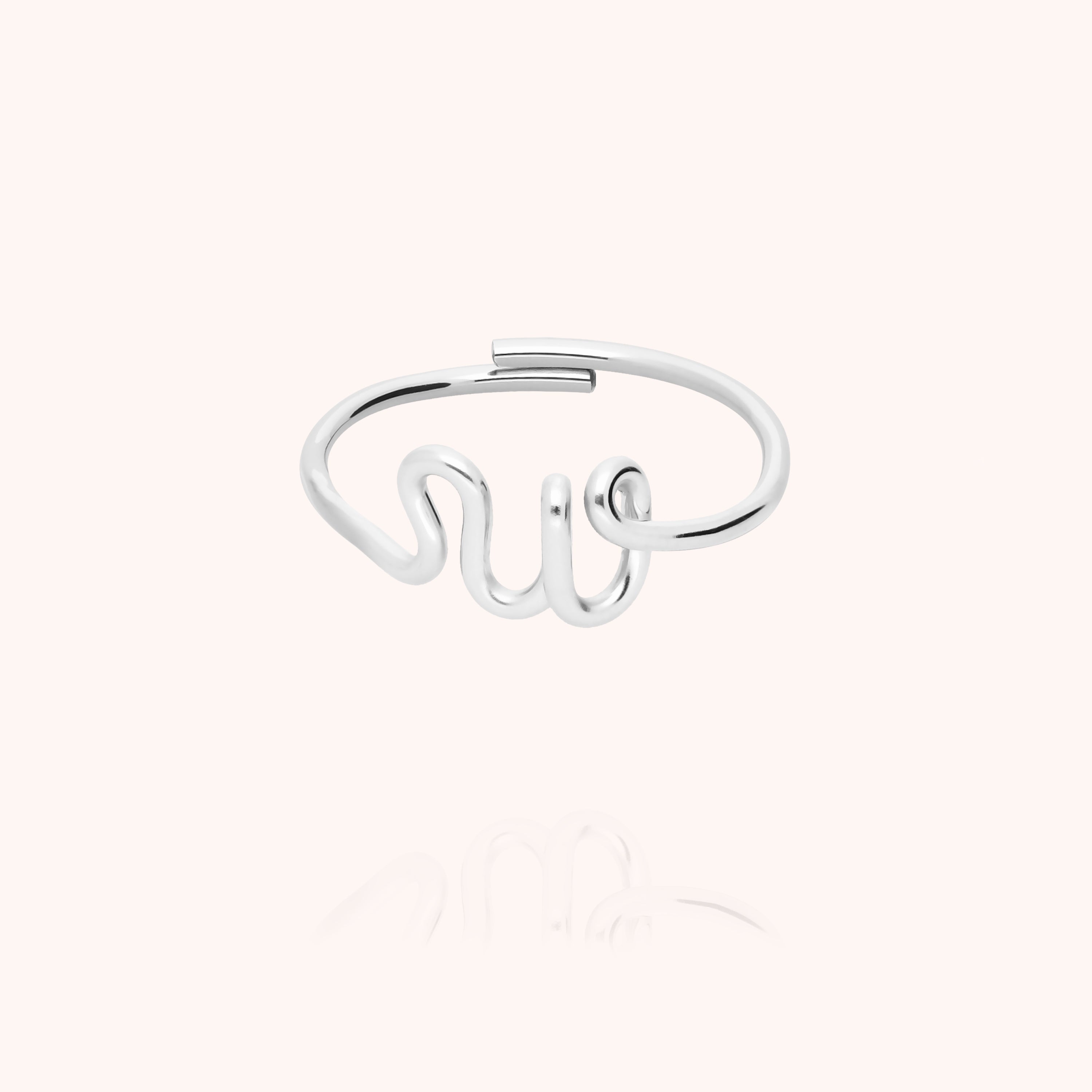 Bague Originale Initiale en argent sterling 925 — bague personnalisable Atelier Paulin