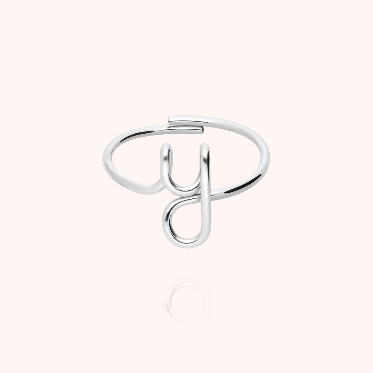Anello Originale Iniziale in filo d'argento sterling 925