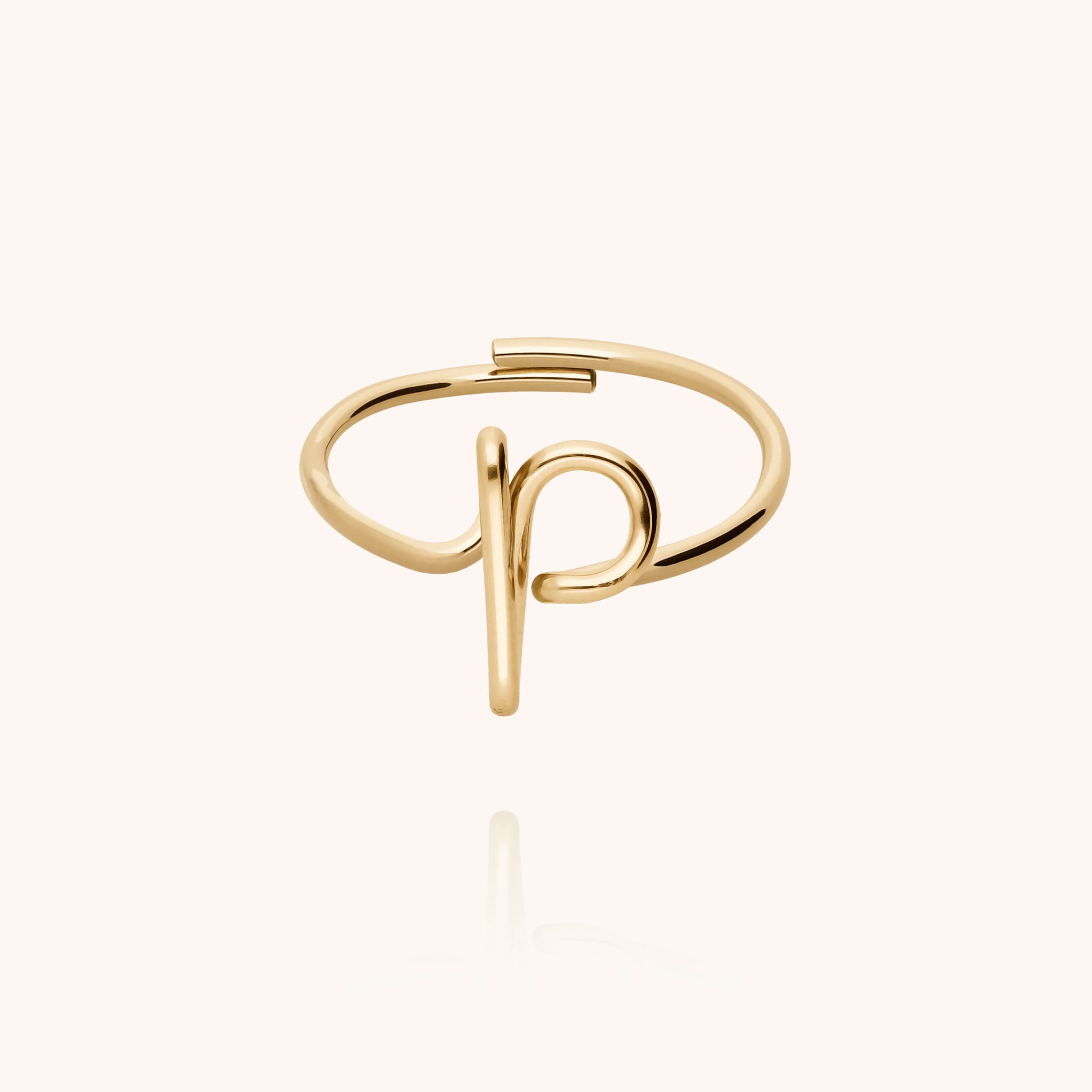 Bague Originale Initiale — cadeau de luxe fait main Paris