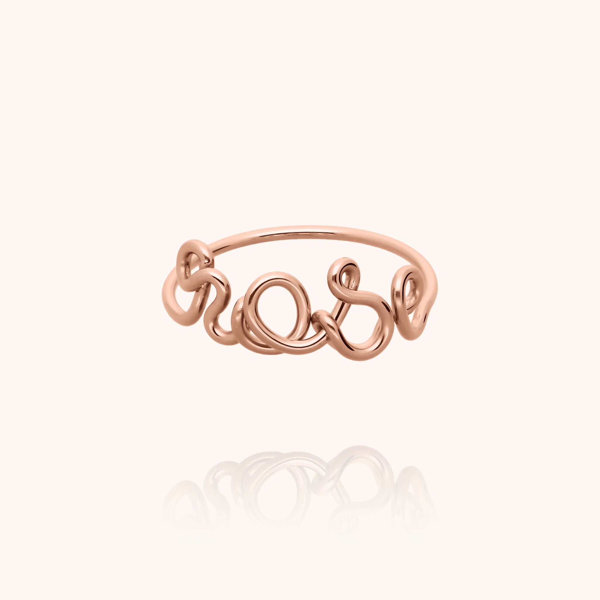 Bague chaîne or rose 18 carats | Bague fabriquée en France | Alt Paris