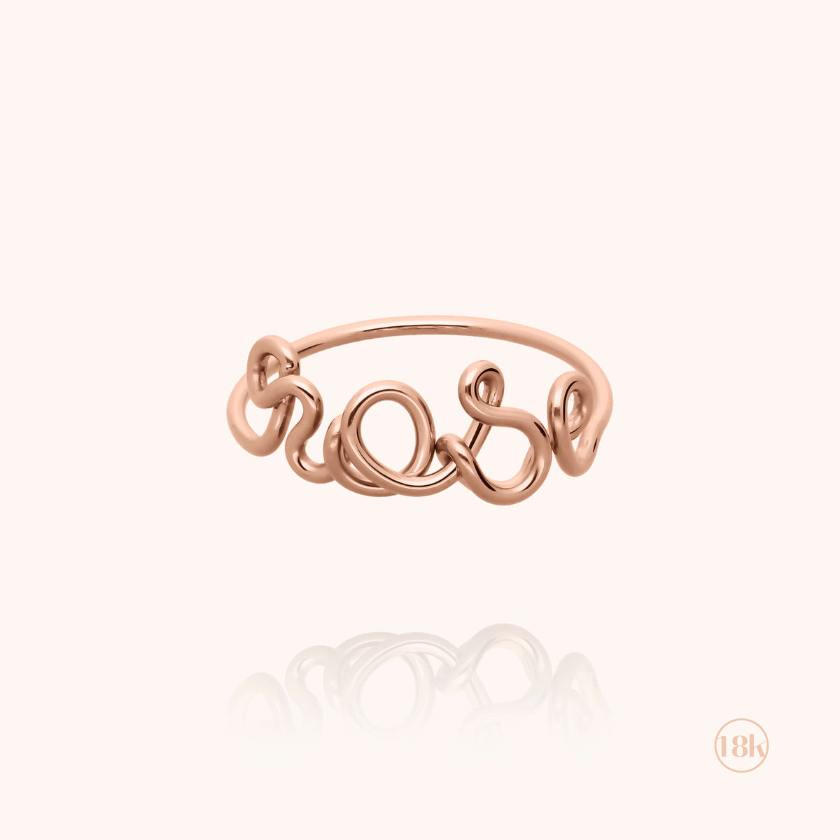 Anello Originale Personalizzato in filo d'oro rosa 18kt