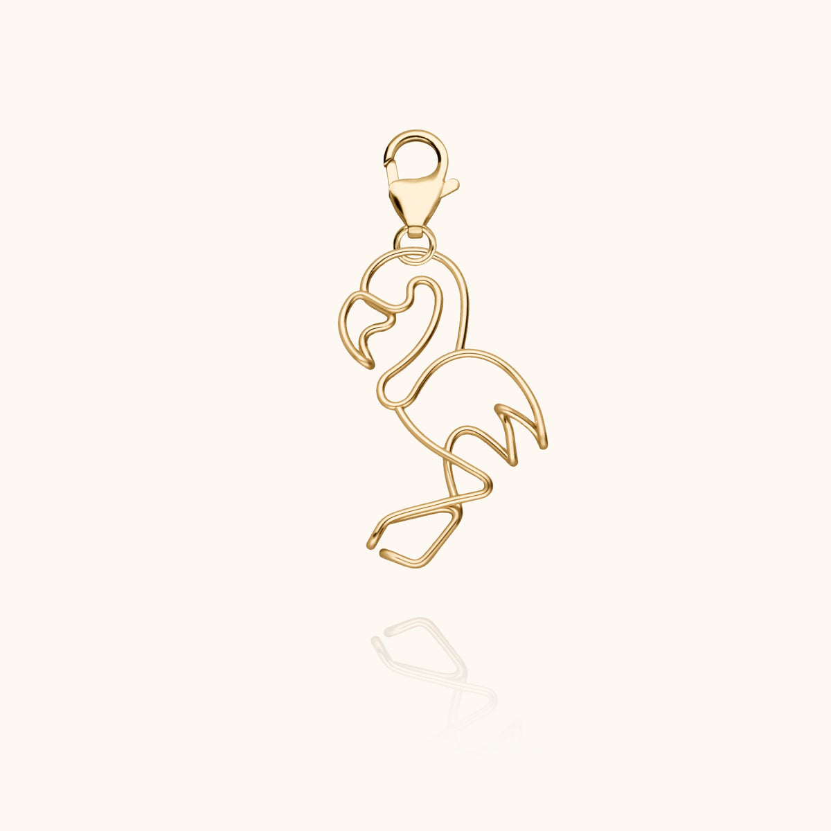 Big Locket Charms Flamingo — von Hand gefertigtes Schmuckstück Atelier Paulin