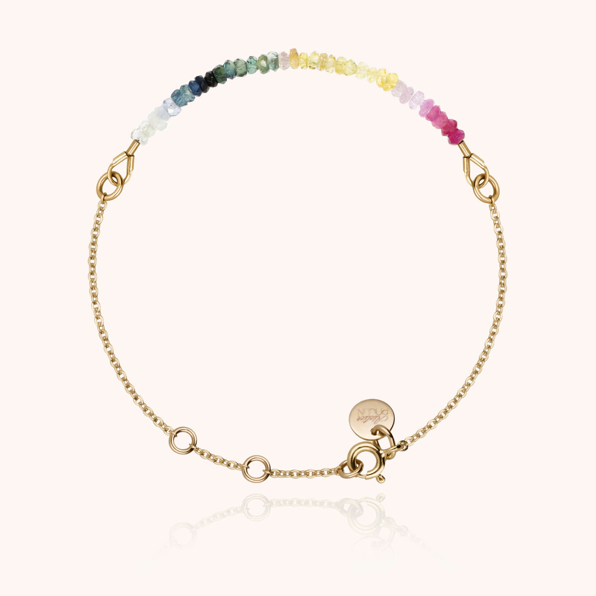 Bracciale Catena Nonza con zaffiro arcobaleno