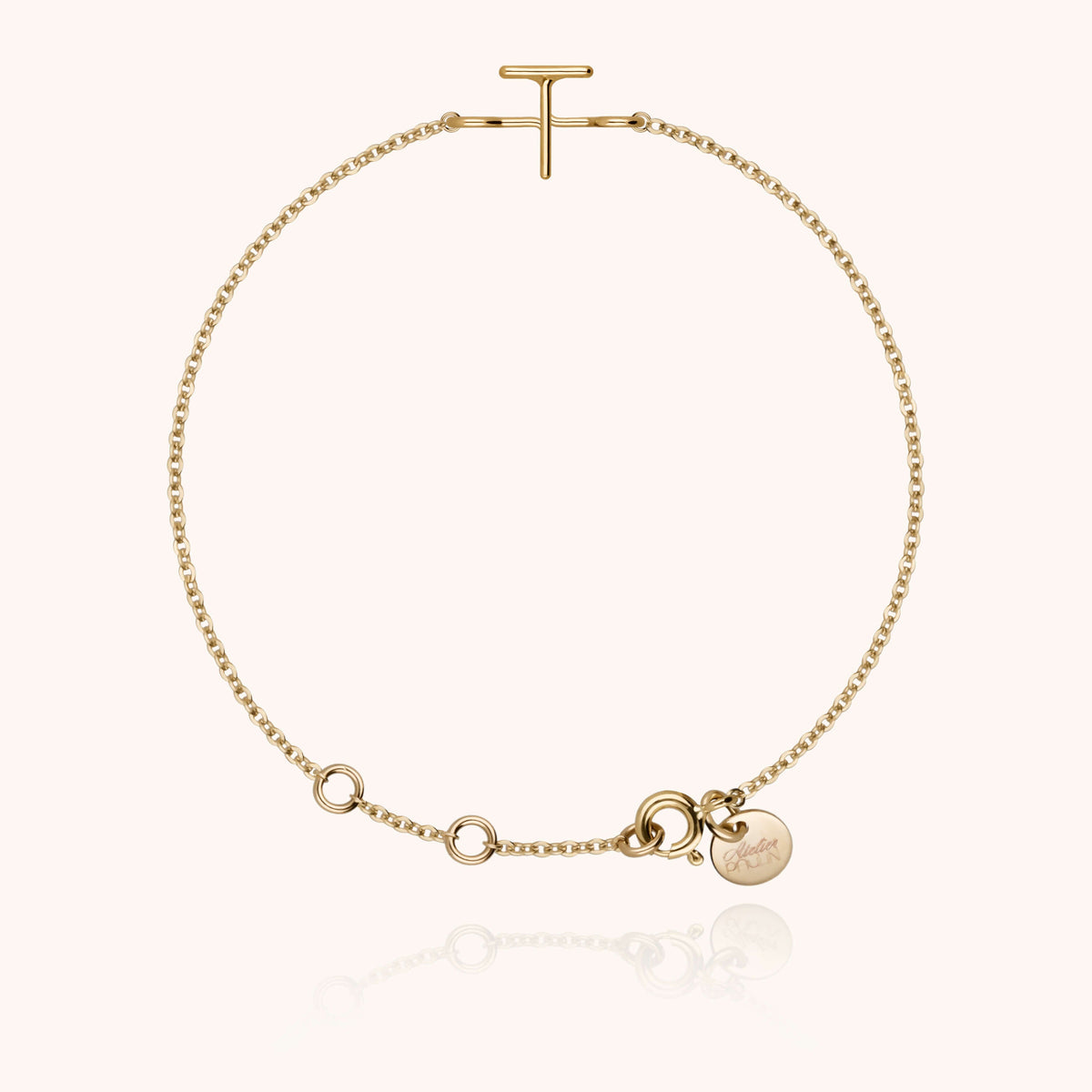 Kettenarmband Initiale — von Hand gefertigtes Geschenk Paris