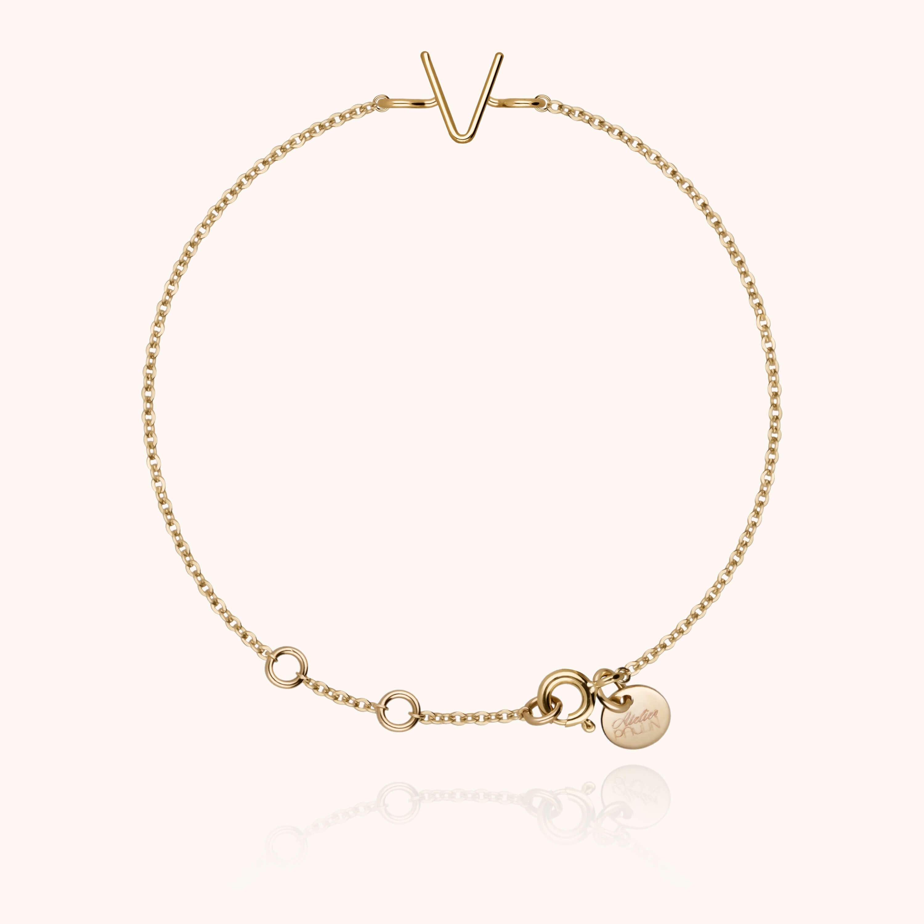 Bracelet Chaîne Initiale en or jaune 18K — expédition sécurisée Paris