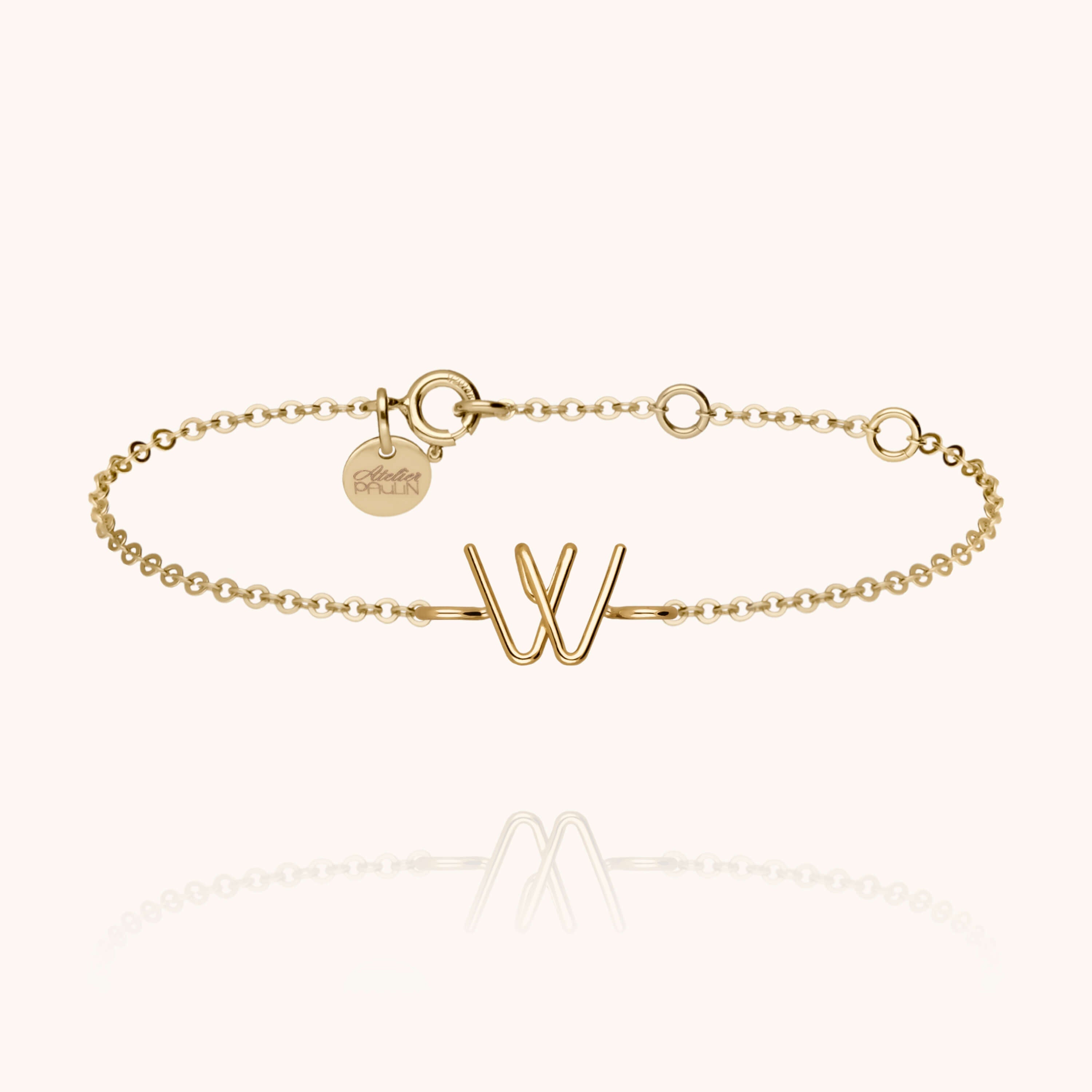 Bracelet Chaîne Initiale — cadeau de luxe fait main Paris