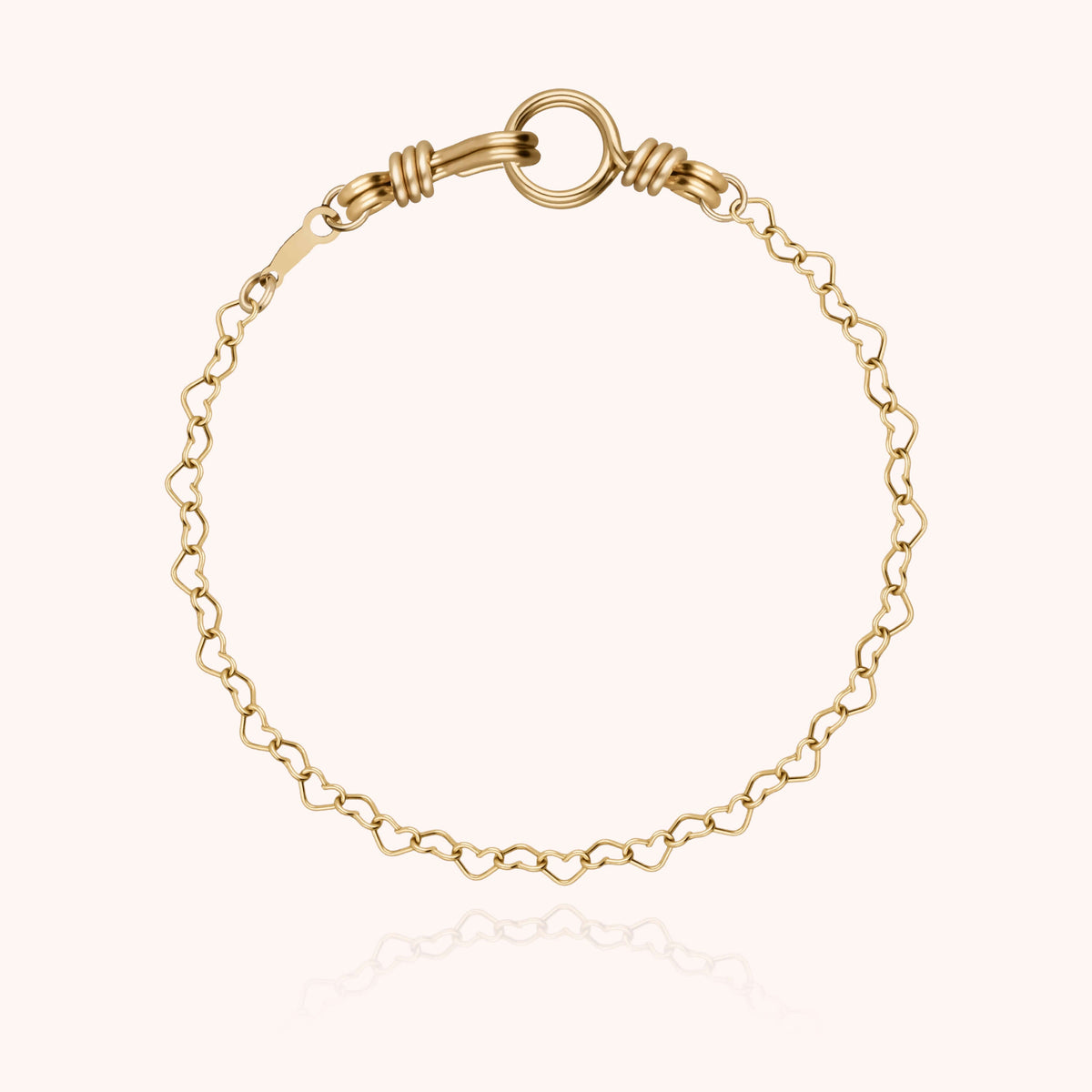 Armband Kette Herz Attache moi — von Hand gefertigtes Schmuckstück