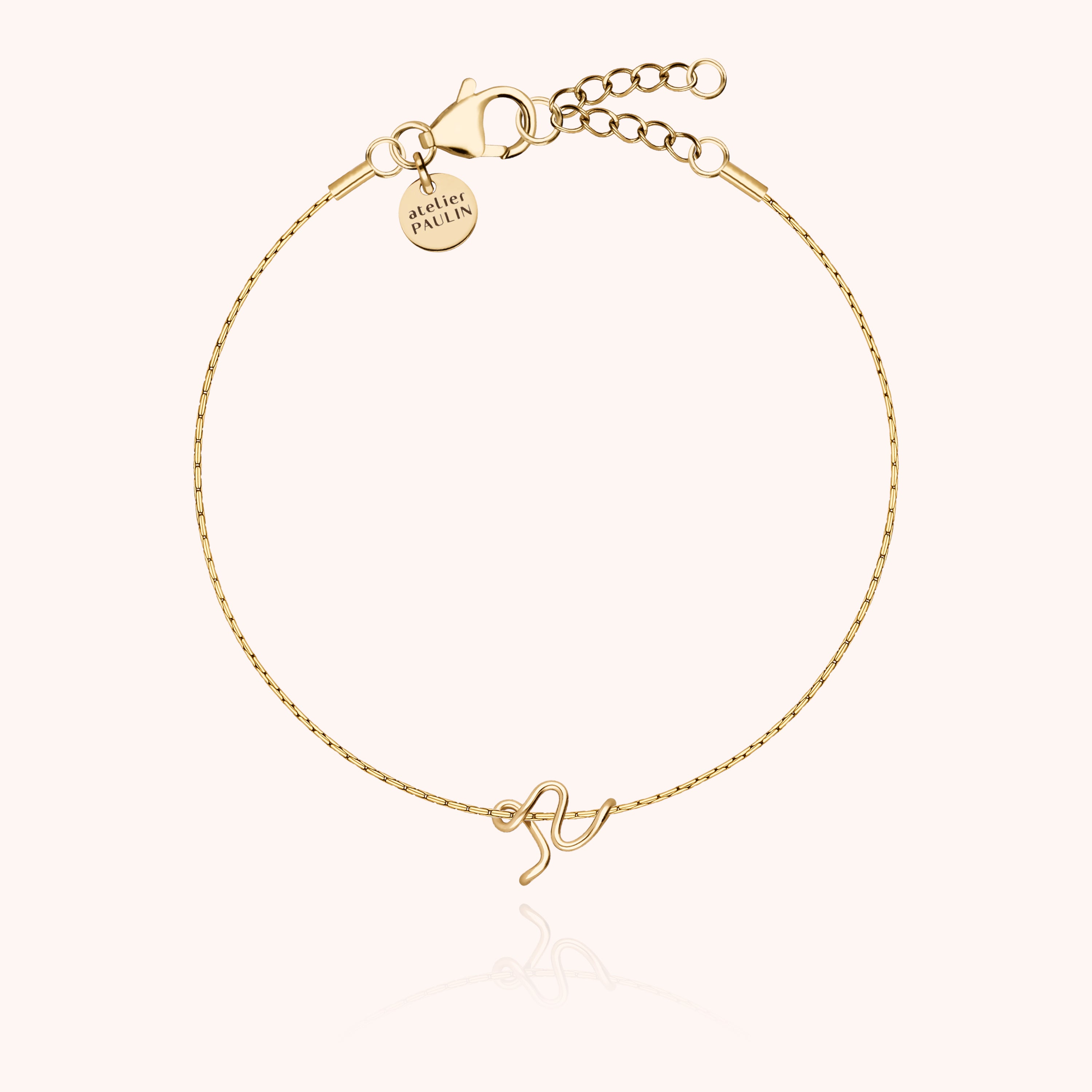 Bracelet Chaîne Original Initiale — cadeau de luxe fait main Paris