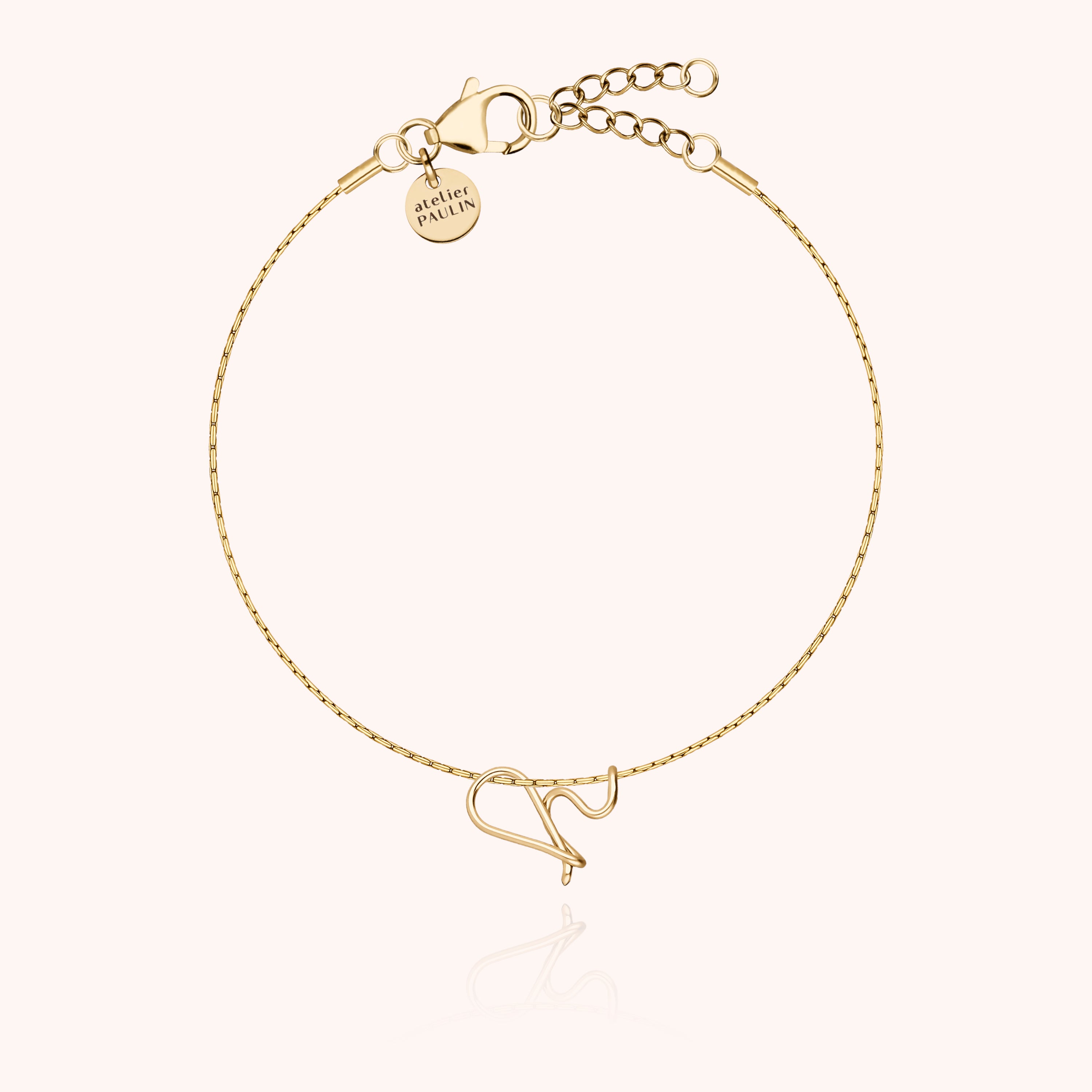 Bracelet Chaîne Original Initiale — cadeau de luxe fait main Paris