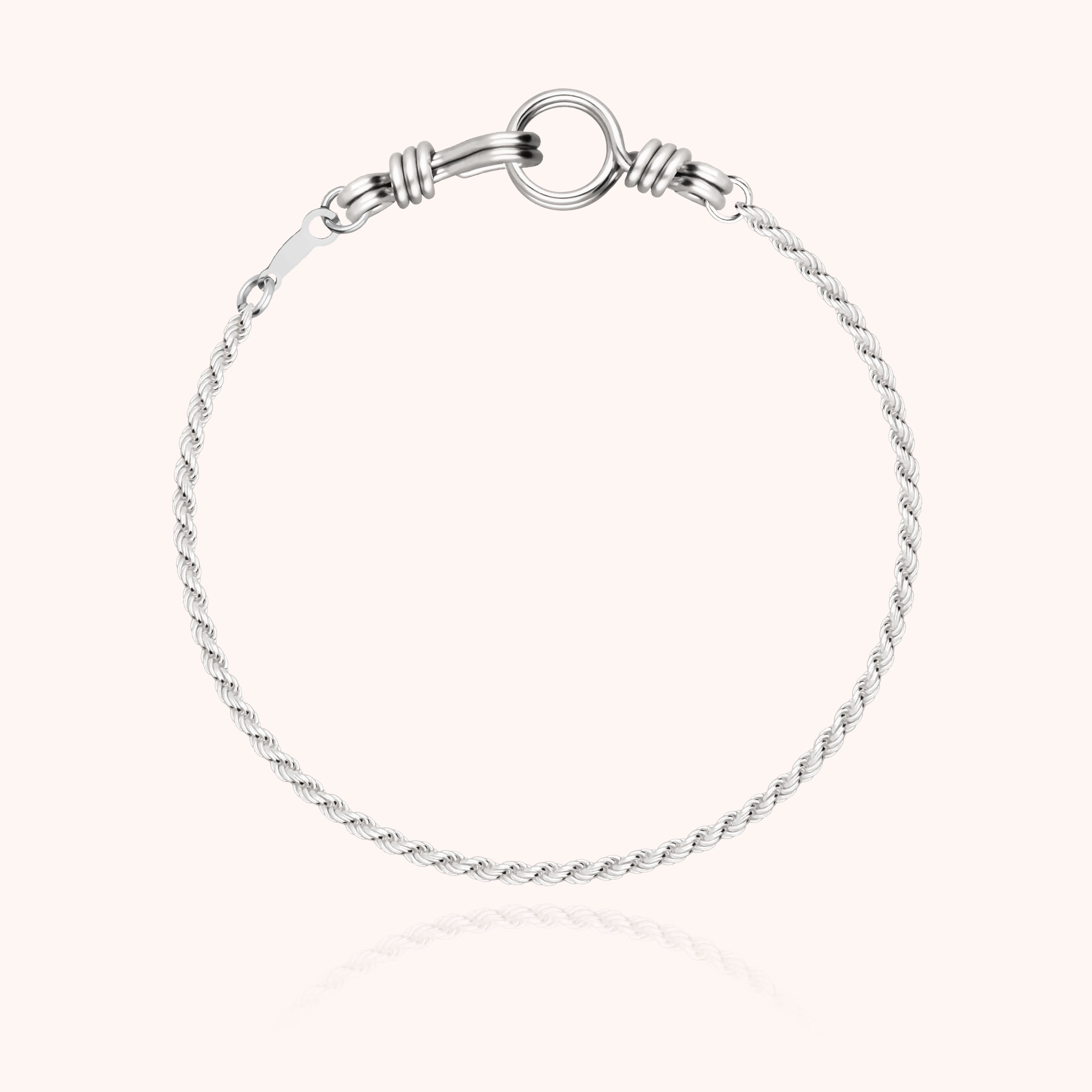 Bracelet Chaîne Rope Attache moi - argent
