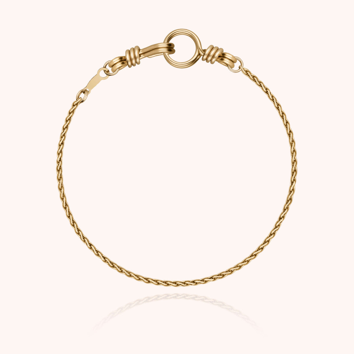 Bracciale Catena Rope Attache moi in filo d'oro giallo laminato 14k