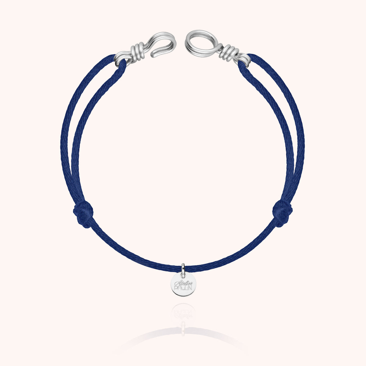 Original Cord Bracelet Attache moi in sterling silver wire