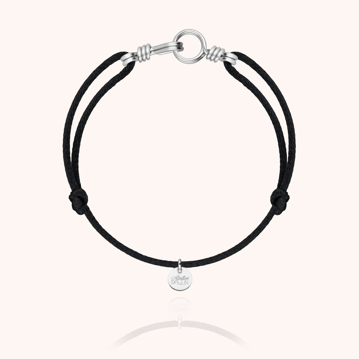 Original Cord Bracelet Attache moi in sterling silver wire
