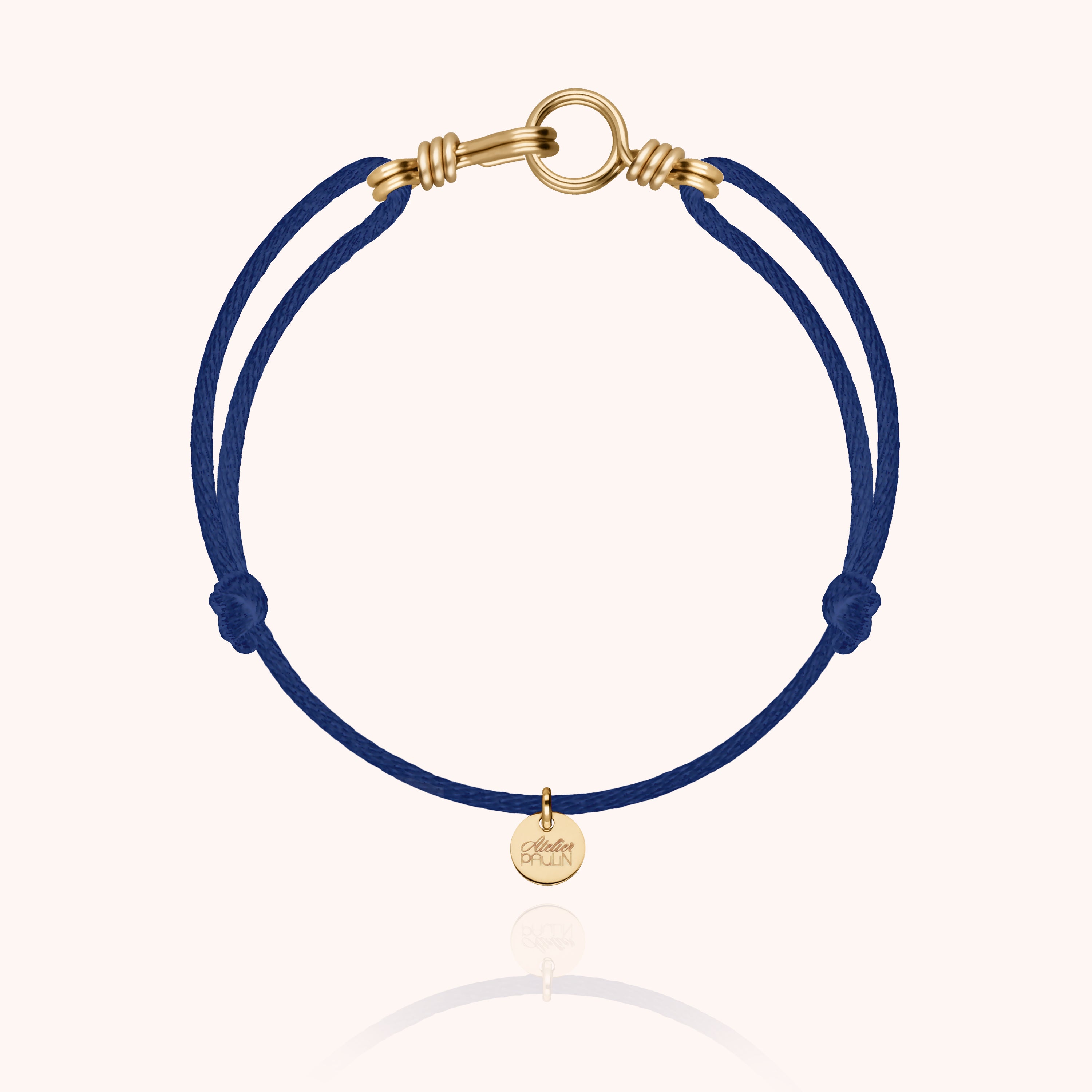 Bracelet cordon initiale gold filled 14k masculin discret Atelier Paulin - or jaune laminé -