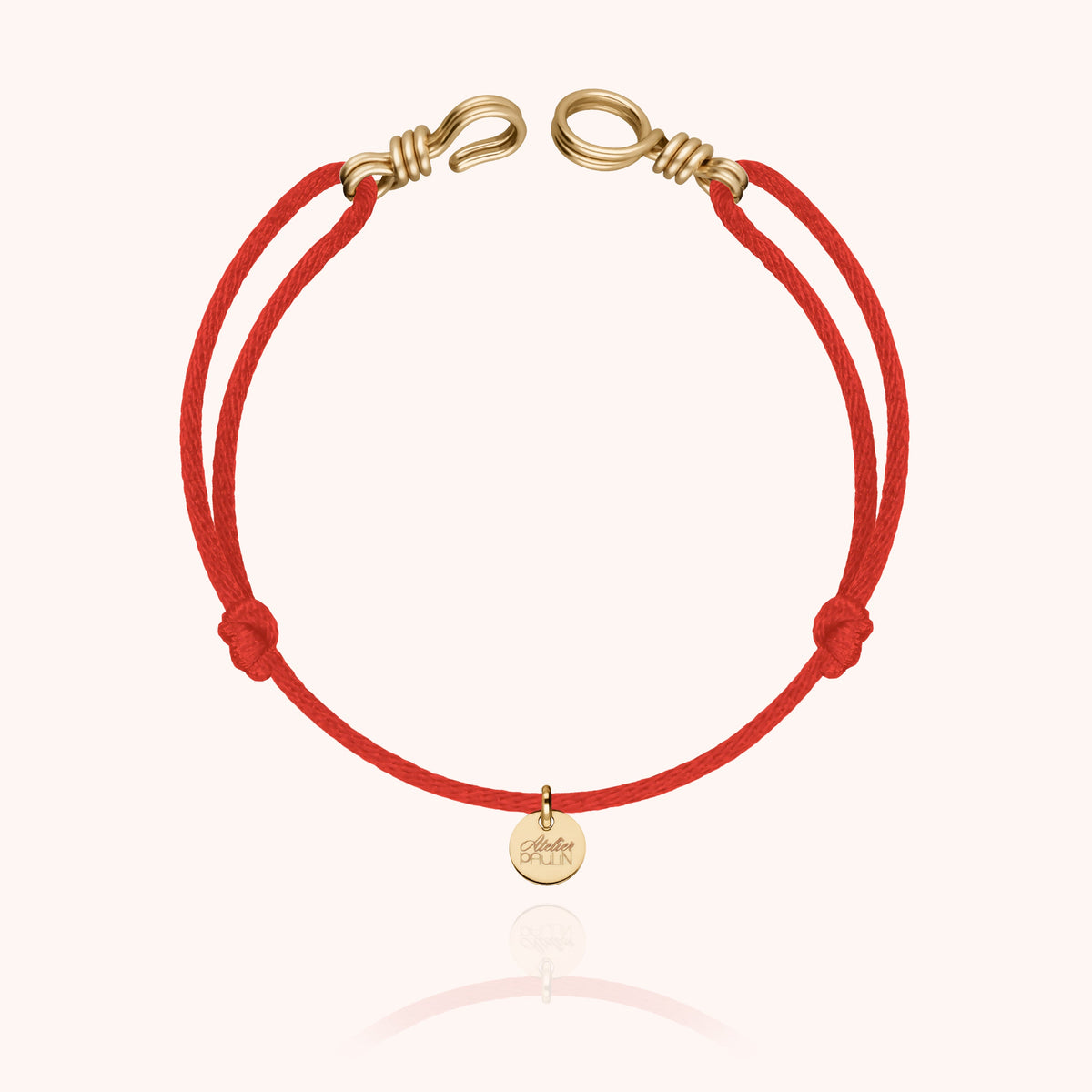 Bracciale Cordino Originale Attache moi in filo d'oro giallo laminato 14k