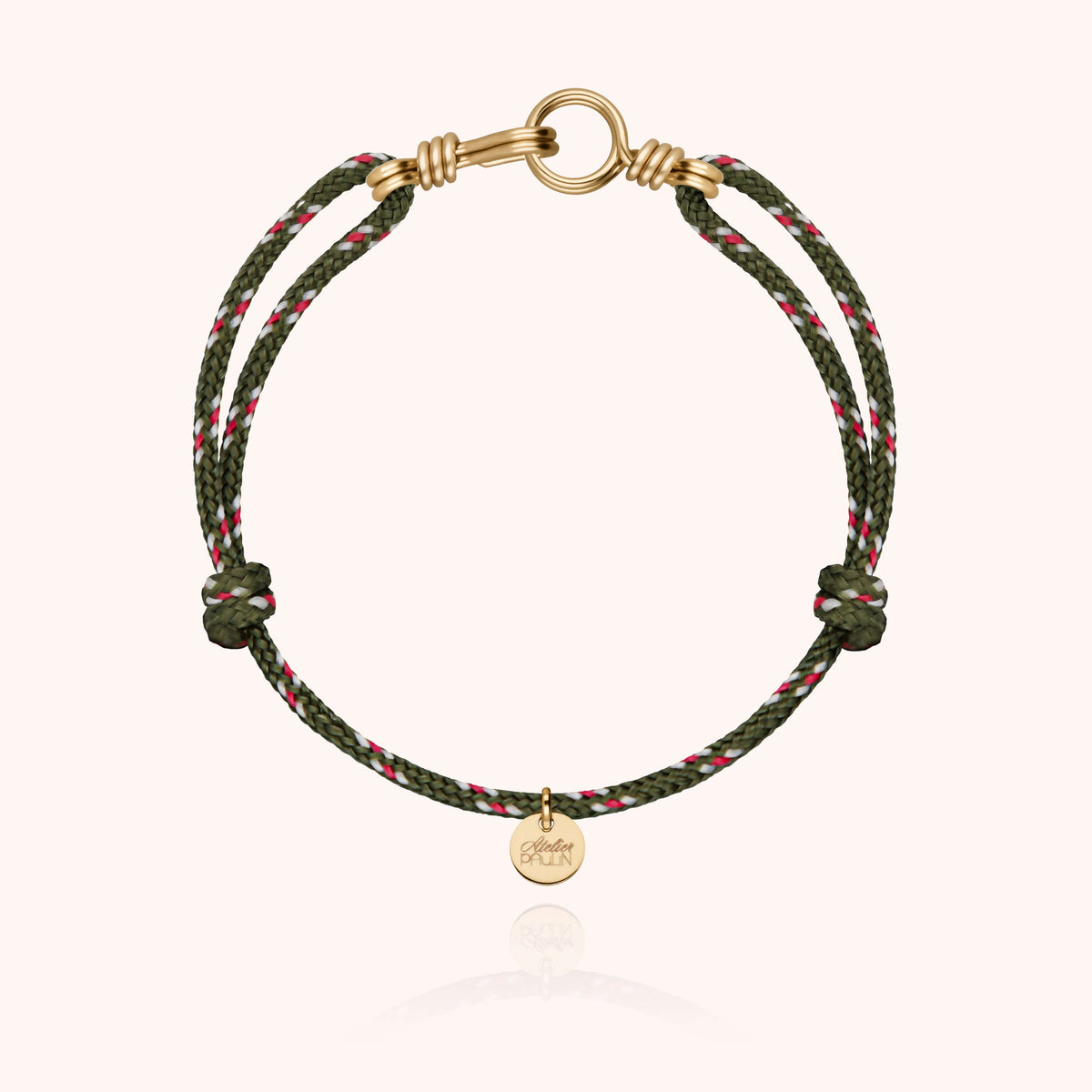 Bracciale Cordino Knot Attache moi in filo d'oro giallo laminato 14k