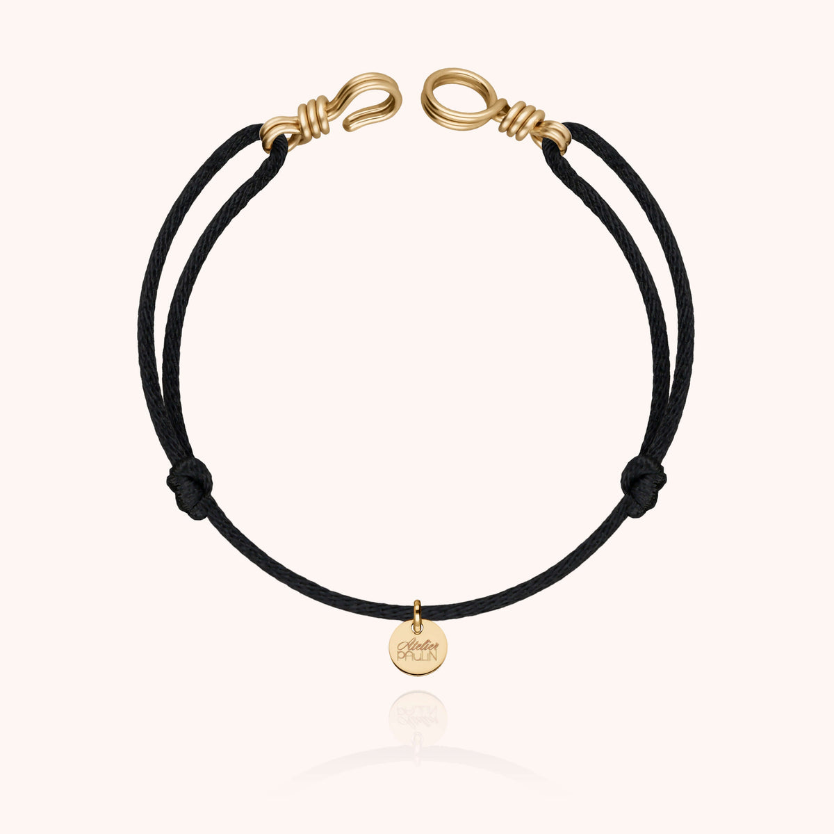Bracciale Cordino Originale Attache moi in filo d'oro giallo laminato 14k