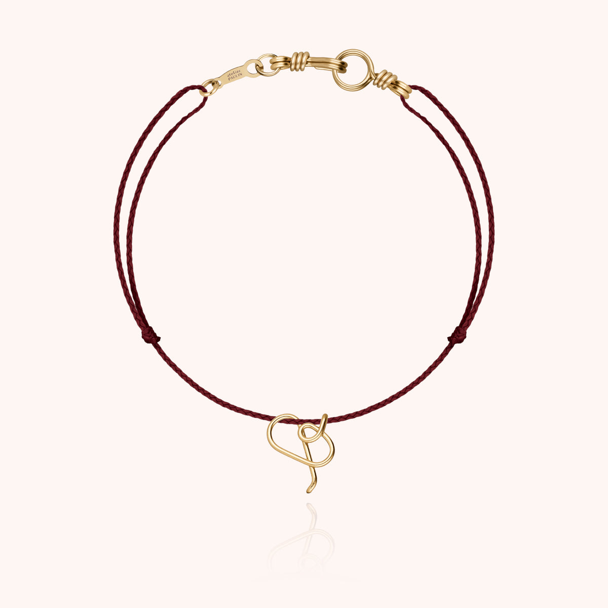 Armband Kordel Initiale Mini Attache moi in Gelbes Goldfilled — sichere Lieferung Paris