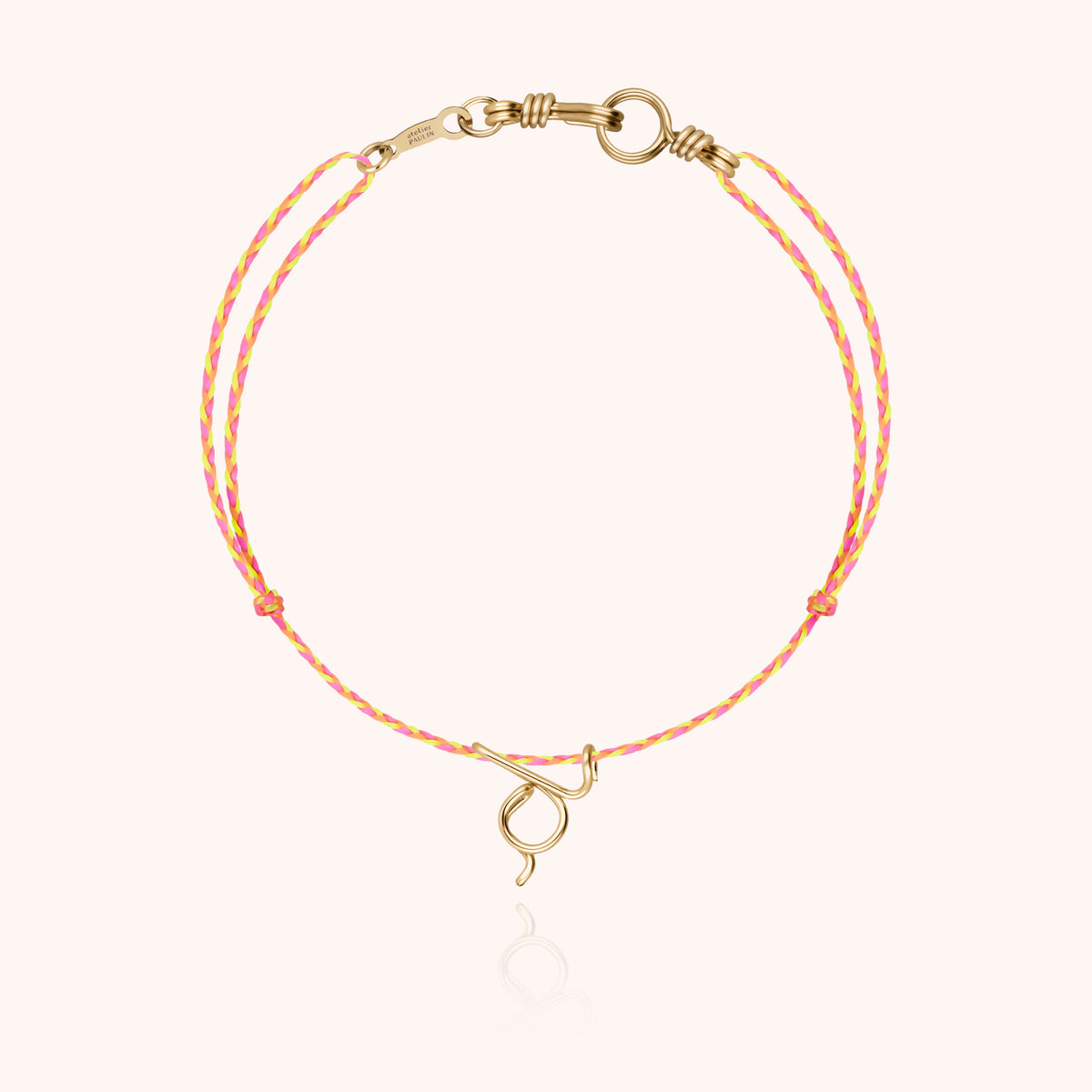 Bracciale Cordino Slim Knot Iniziale Mini Attache moi