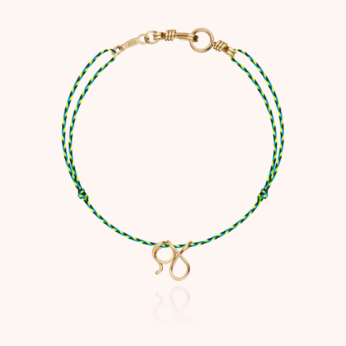 Mini Attache moi Initiale Slim Knot Cord Bracelet