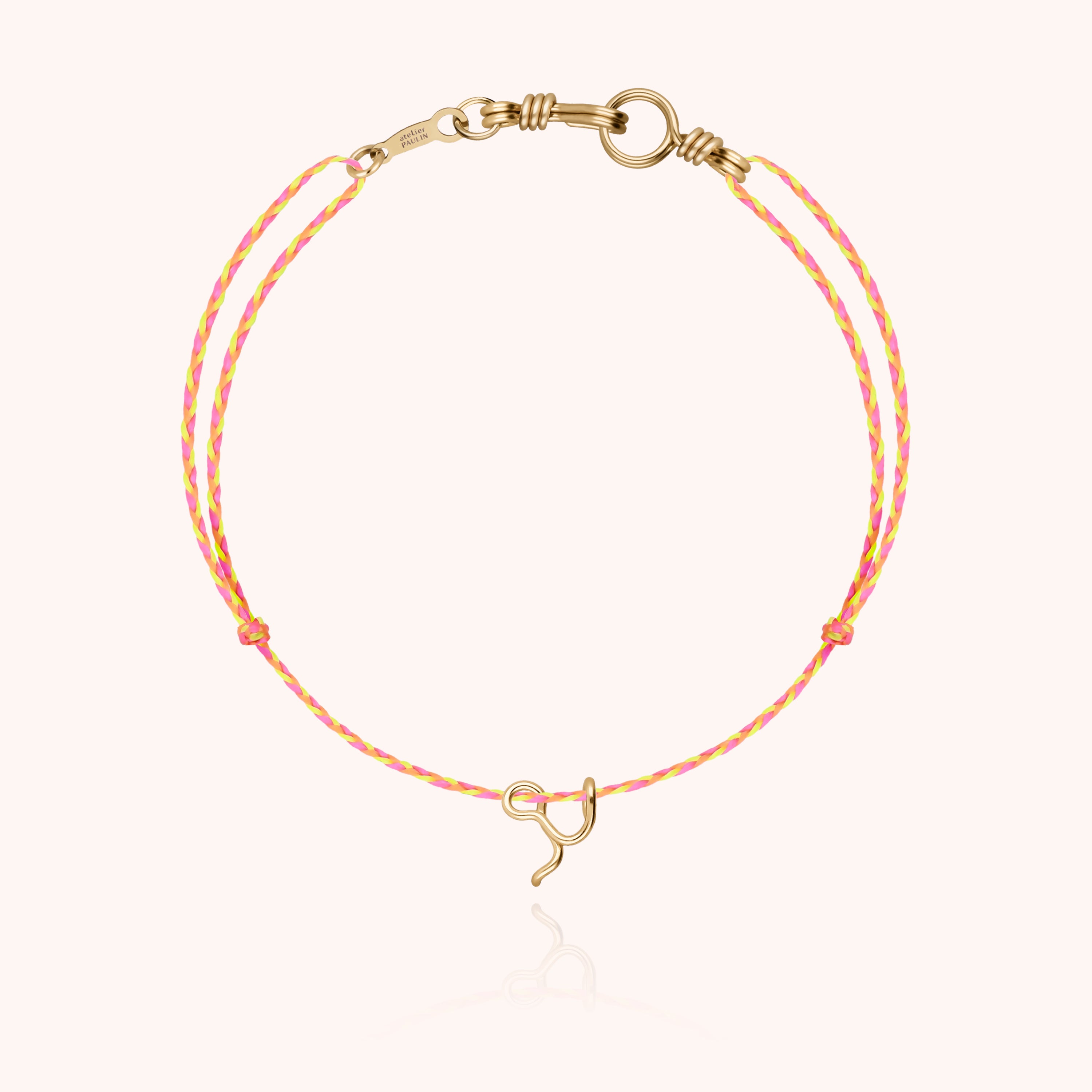 Bracelet Cordon Initiale Mini Attache moi — bijou artisanal bracelet livraison express