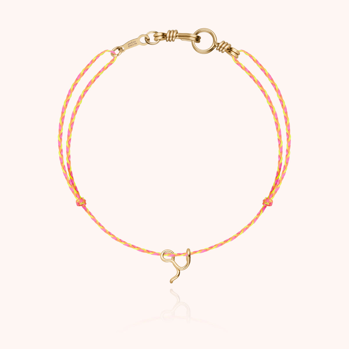 Bracciale Cordino Slim Knot Iniziale Mini Attache moi
