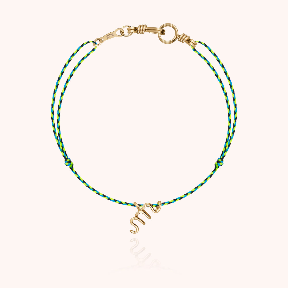 Mini Attache moi Initiale Slim Knot Cord Bracelet