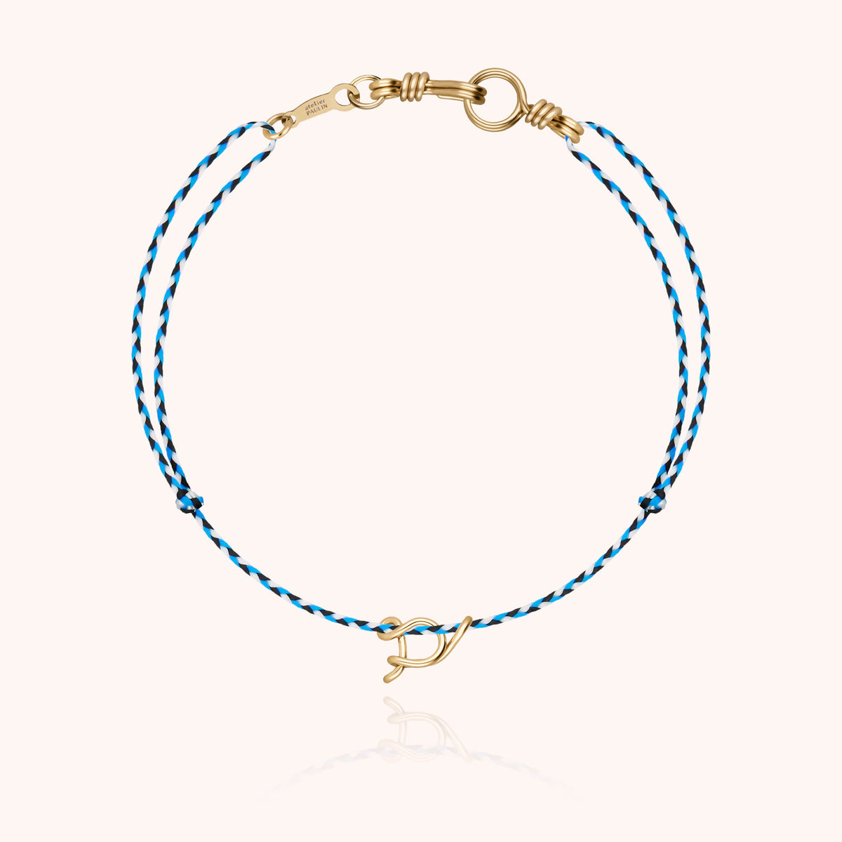 Mini Attache moi Initiale Slim Knot Cord Bracelet