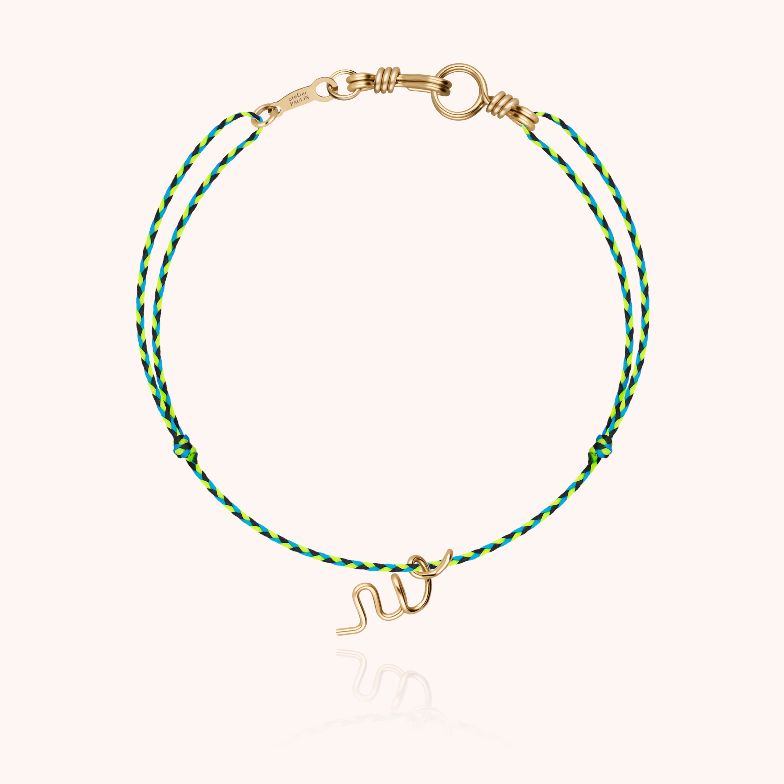 Bracelet Cordon Initiale Mini Attache moi — bijou artisanal bracelet livraison express