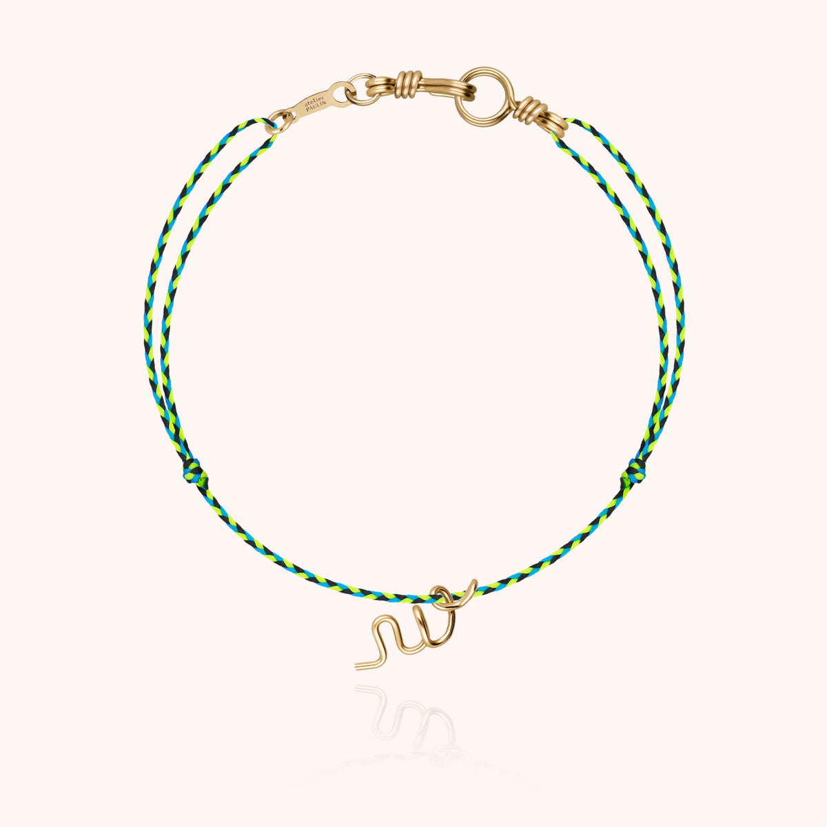 Mini Attache moi Initiale Slim Knot Cord Bracelet