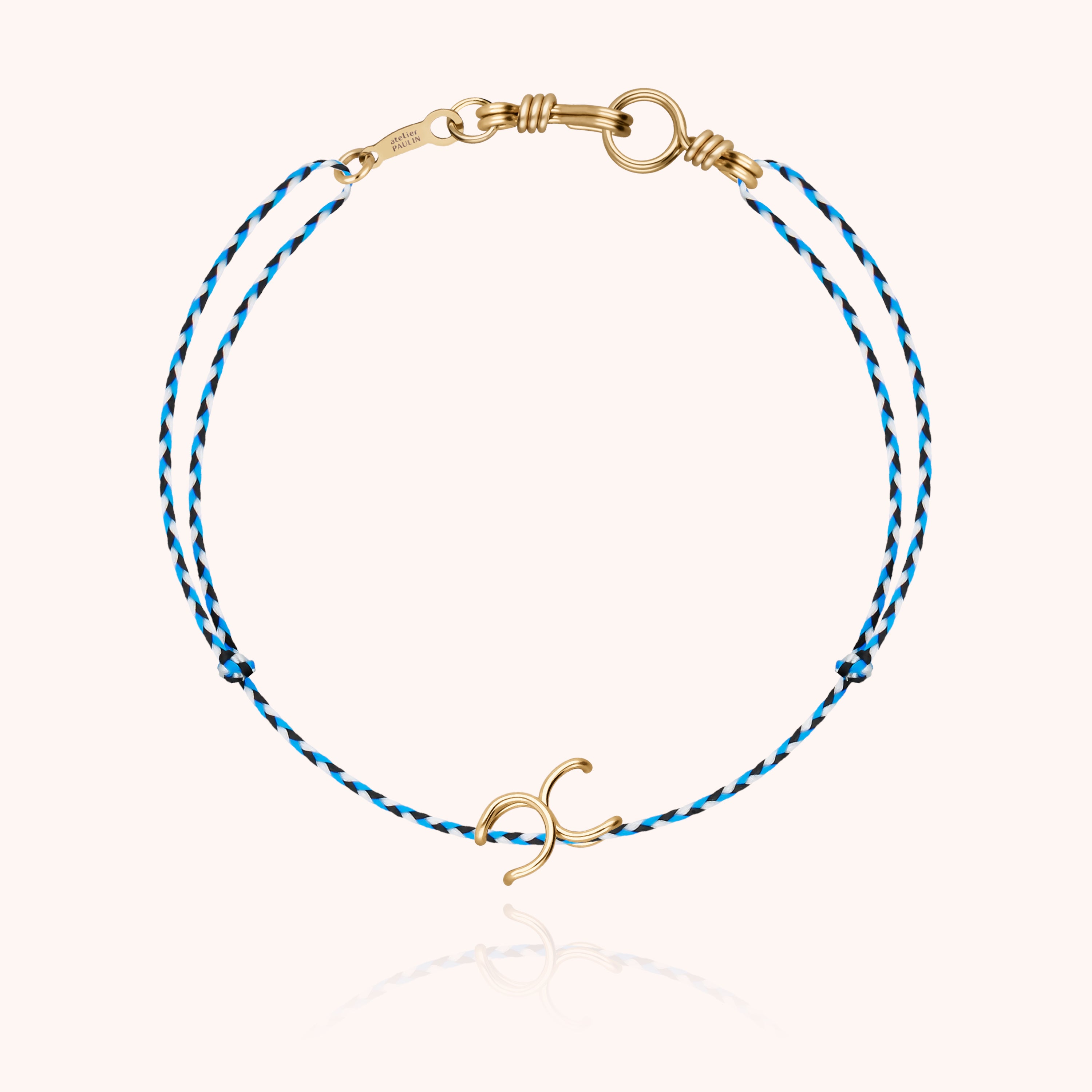 Bracelet Cordon Initiale Mini Attache moi — cadeau de luxe fait main Paris