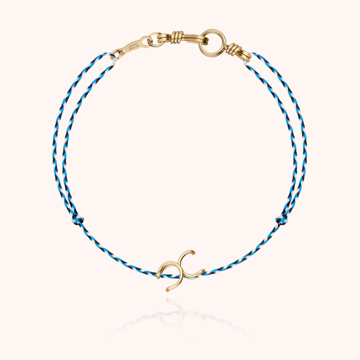 Mini Attache moi Initiale Slim Knot Cord Bracelet