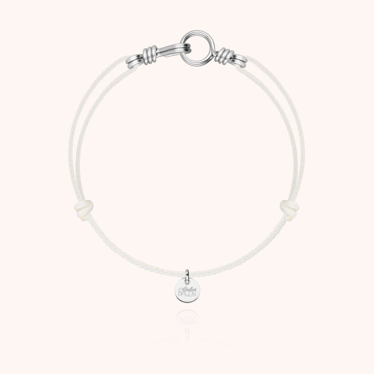 Armband Kordel Phosphoreszierend Attache moi aus 925er Sterlingsilber — von Hand gefertigt in Paris