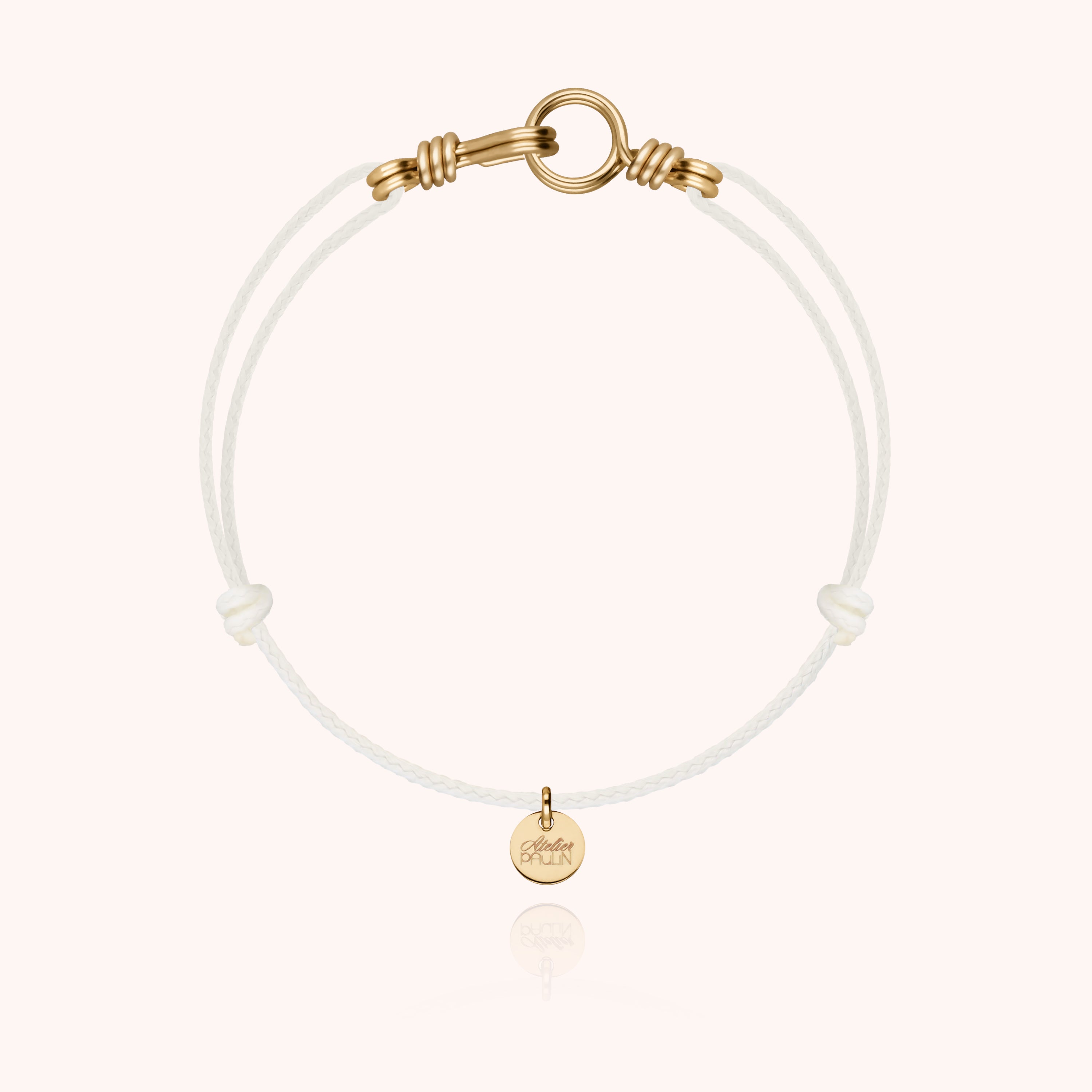 Bracelet Cordon Phosphorescent Attache moi - or jaune laminé