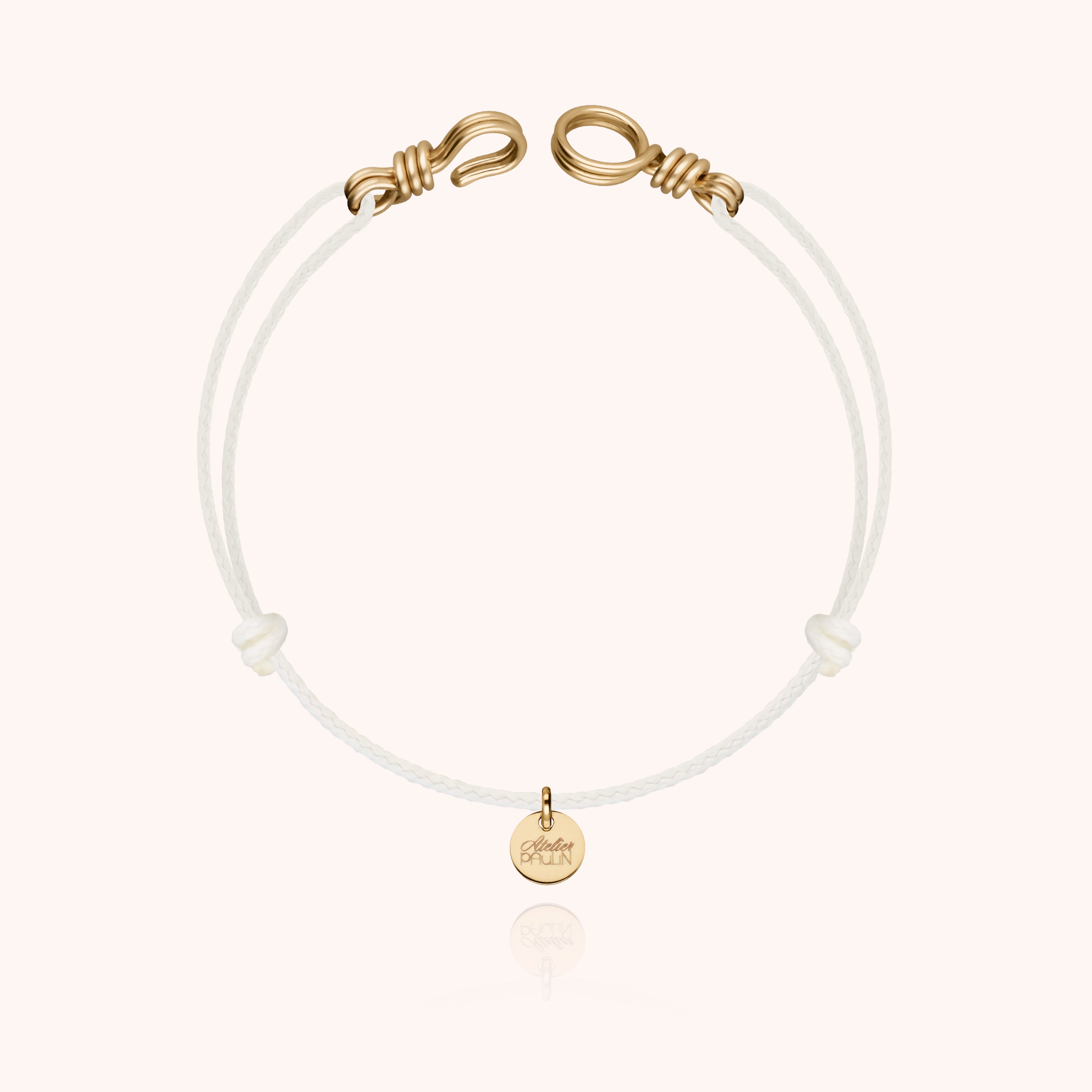 Bracelet Cordon Phosphorescent Attache moi - or jaune laminé