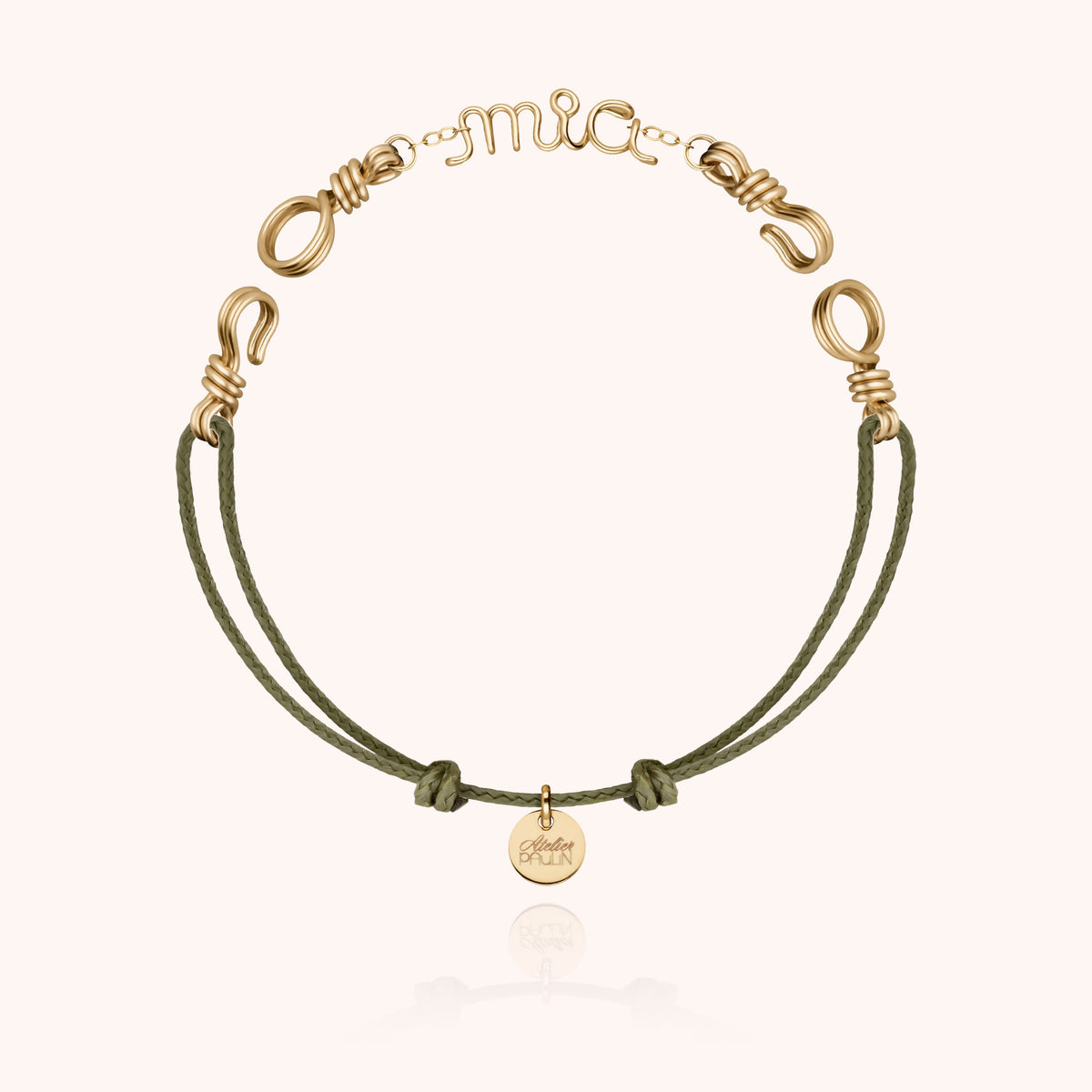 Bracelet Cordon Attache moi Personnalisé personnalisable — idée cadeau bijou personnalisé