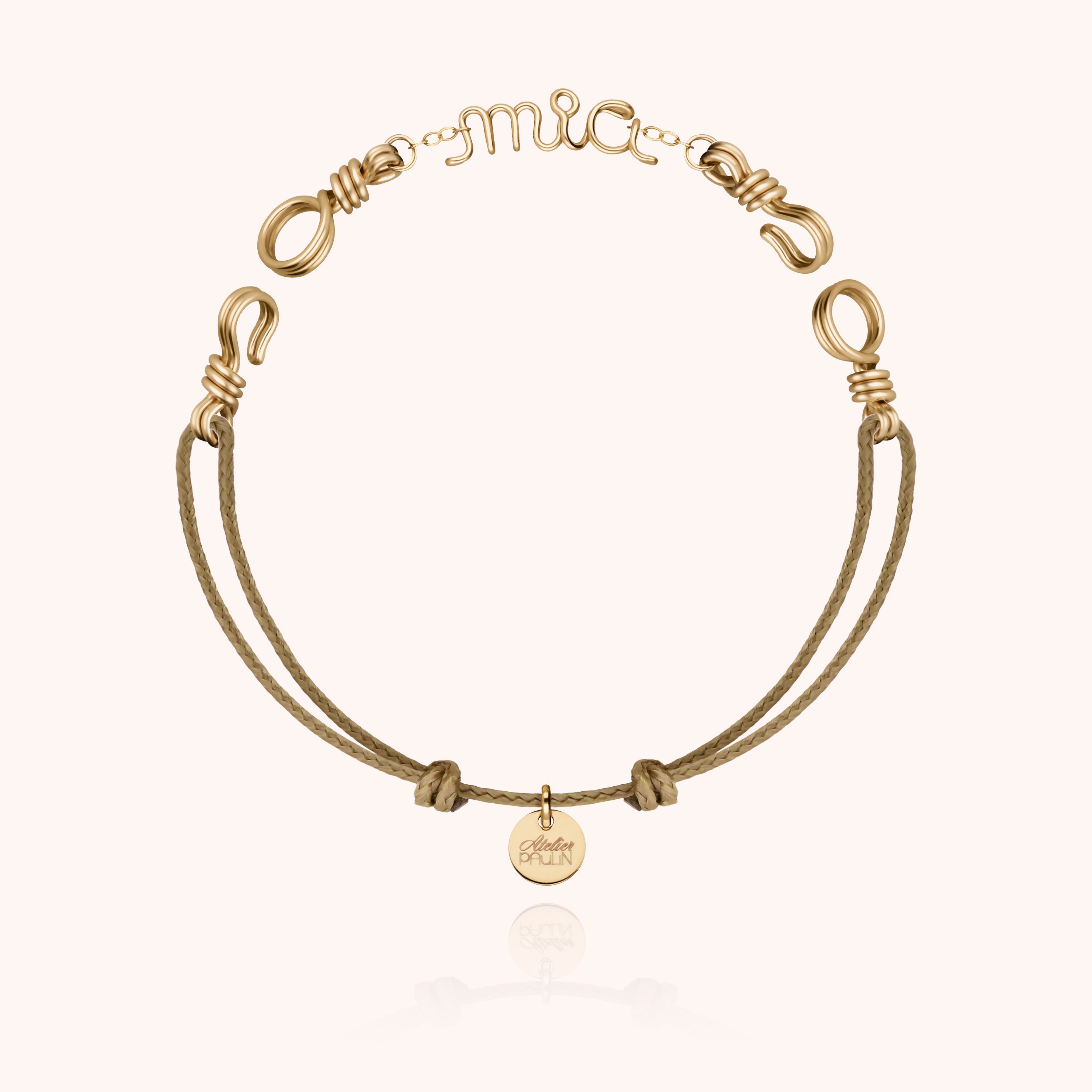 Bracelet Cordon Attache moi Personnalisé — cadeau de luxe fait main Paris
