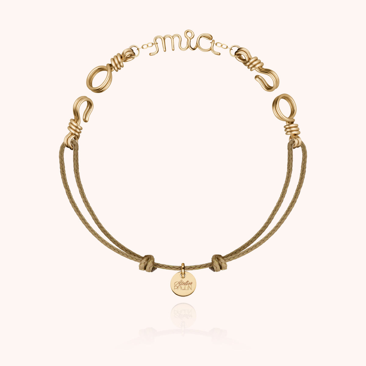 Bracelet Cordon Attache moi Personnalisé — cadeau de luxe fait main Paris