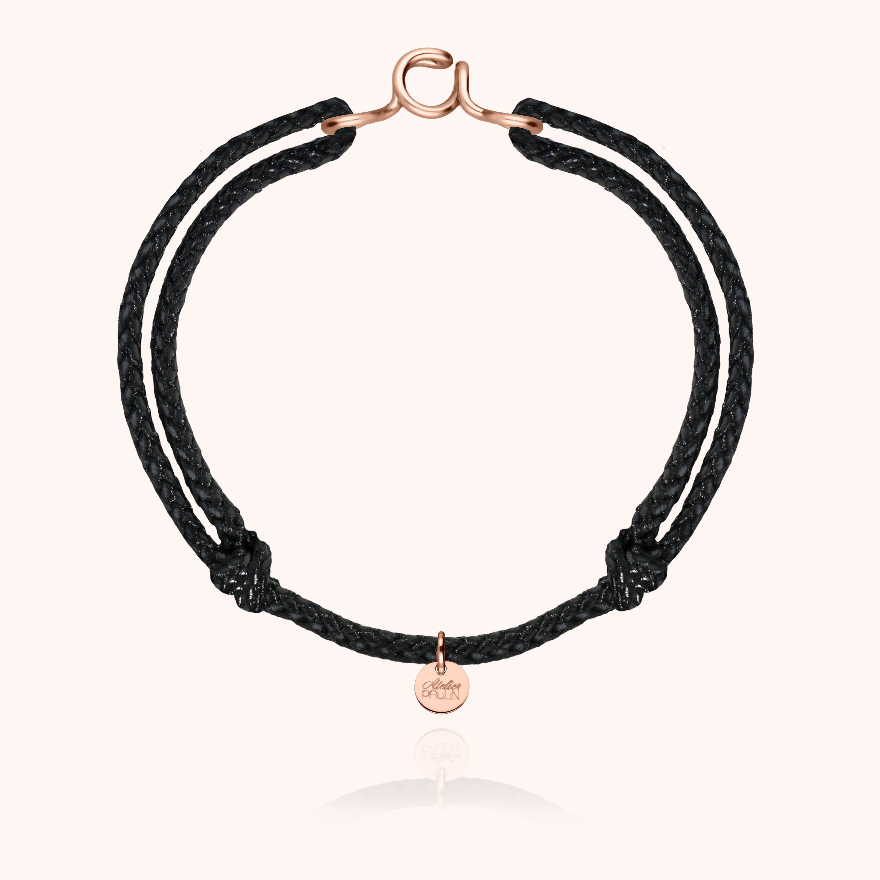 Bracelet cordon minimaliste masculin gold filled 14k cadeau élégant homme Atelier Paulin - or rose