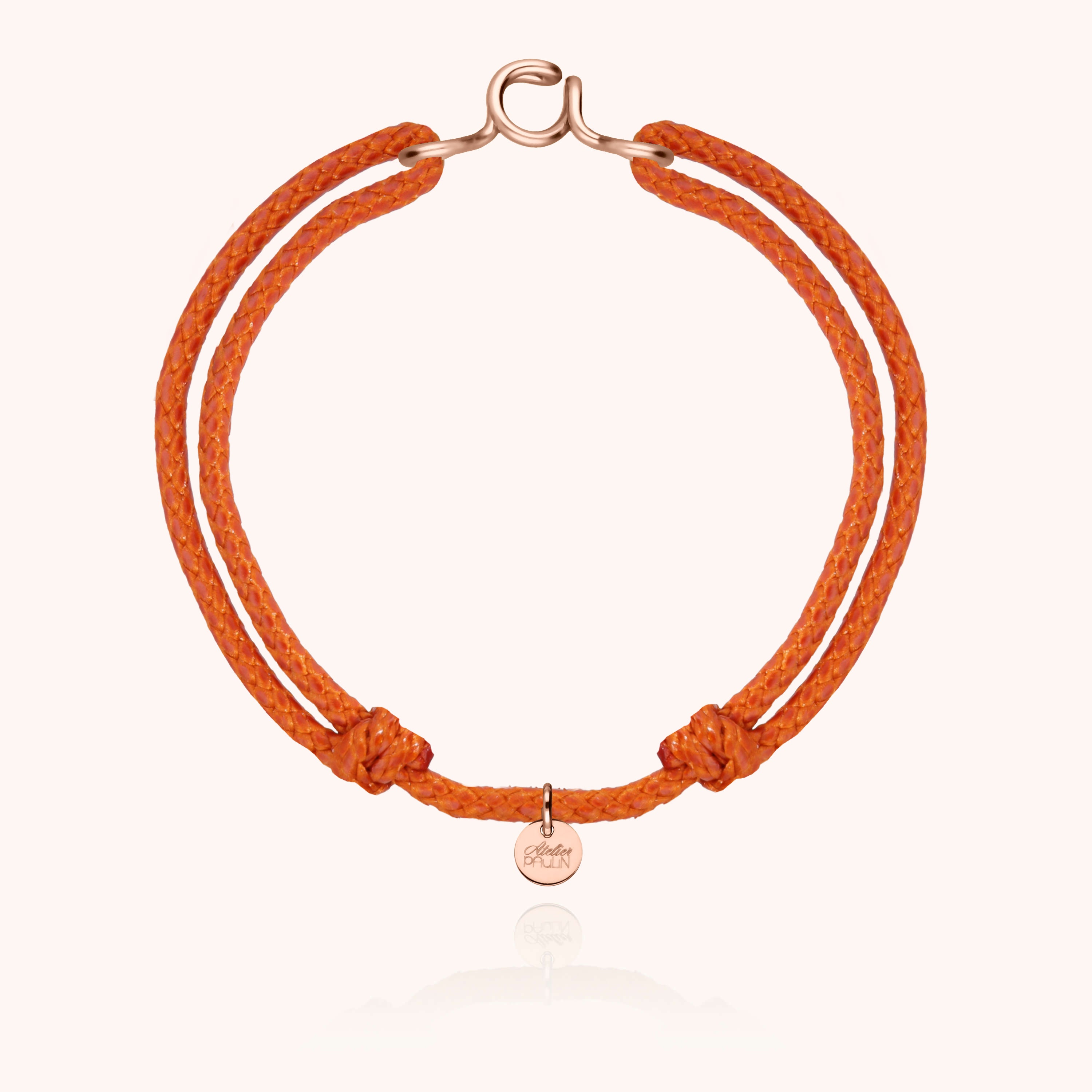 Bracelet cordon masculin discret gold filled 14k quotidien homme Atelier Paulin - or rose laminé